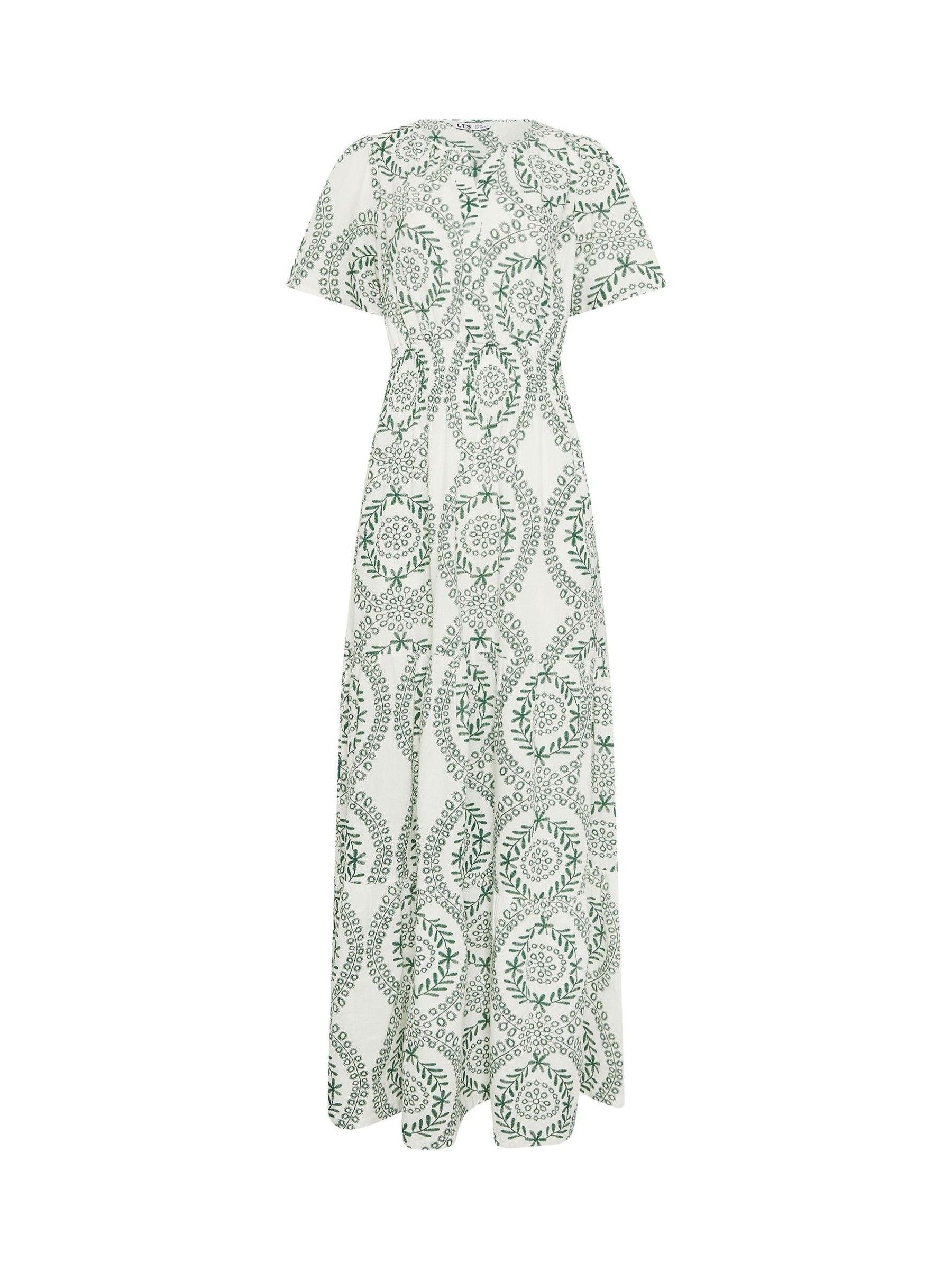 Long Tall Sally Kvinno Vit Lace Print Maxi Dress
