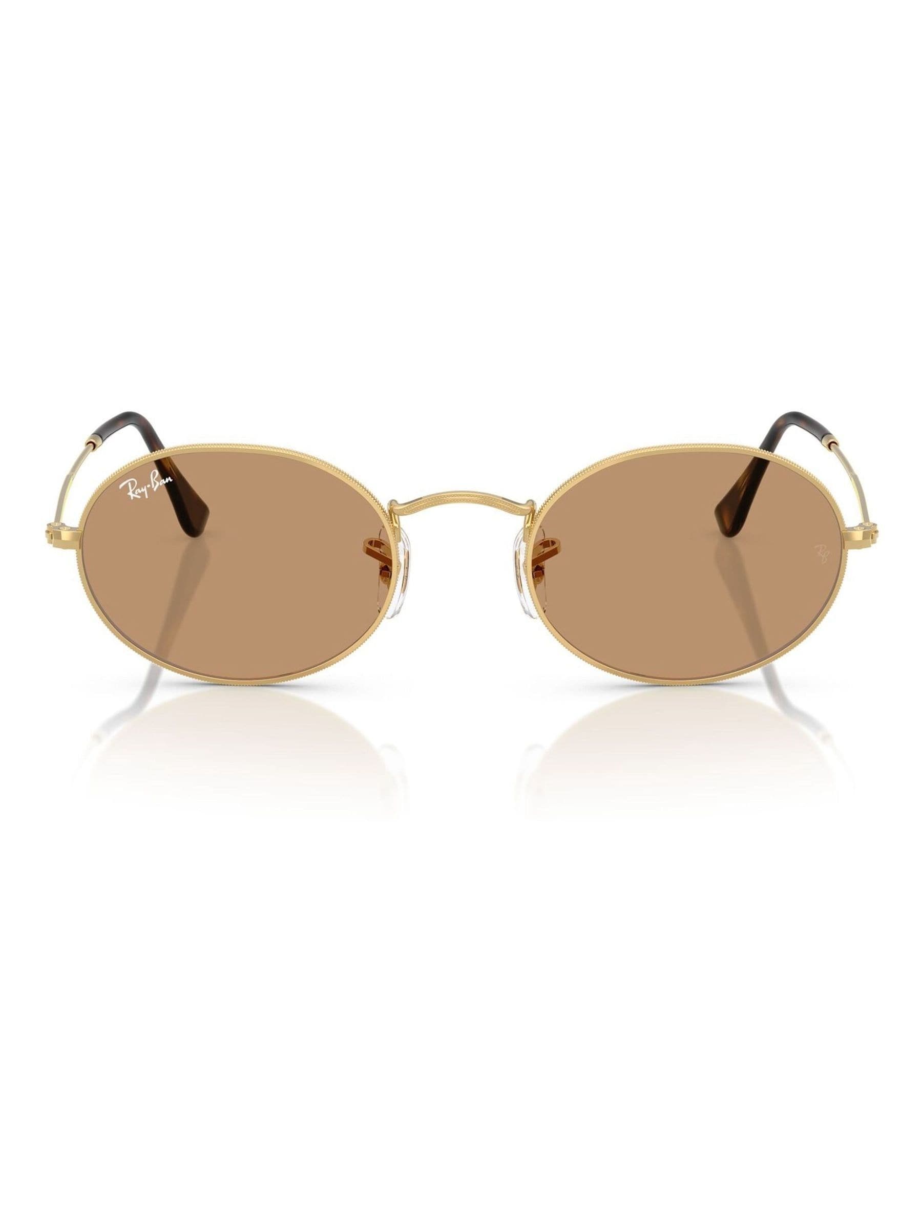 Next - Ray-Ban Ray-Ban Gold Oval Sunglasses