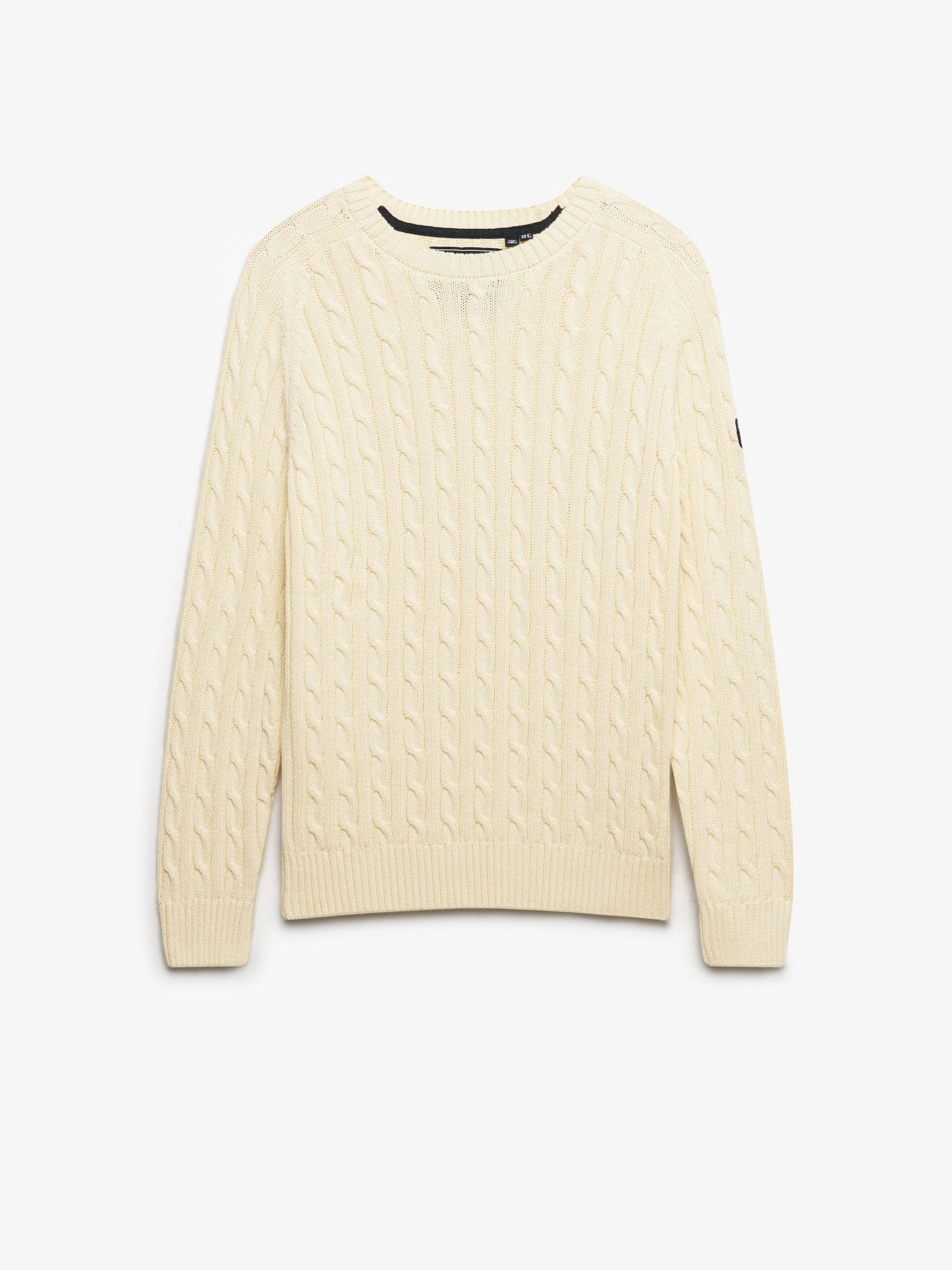 Superdry Damen Weiß Großer Pullover Mit Zopfmuster Für - Bild 6