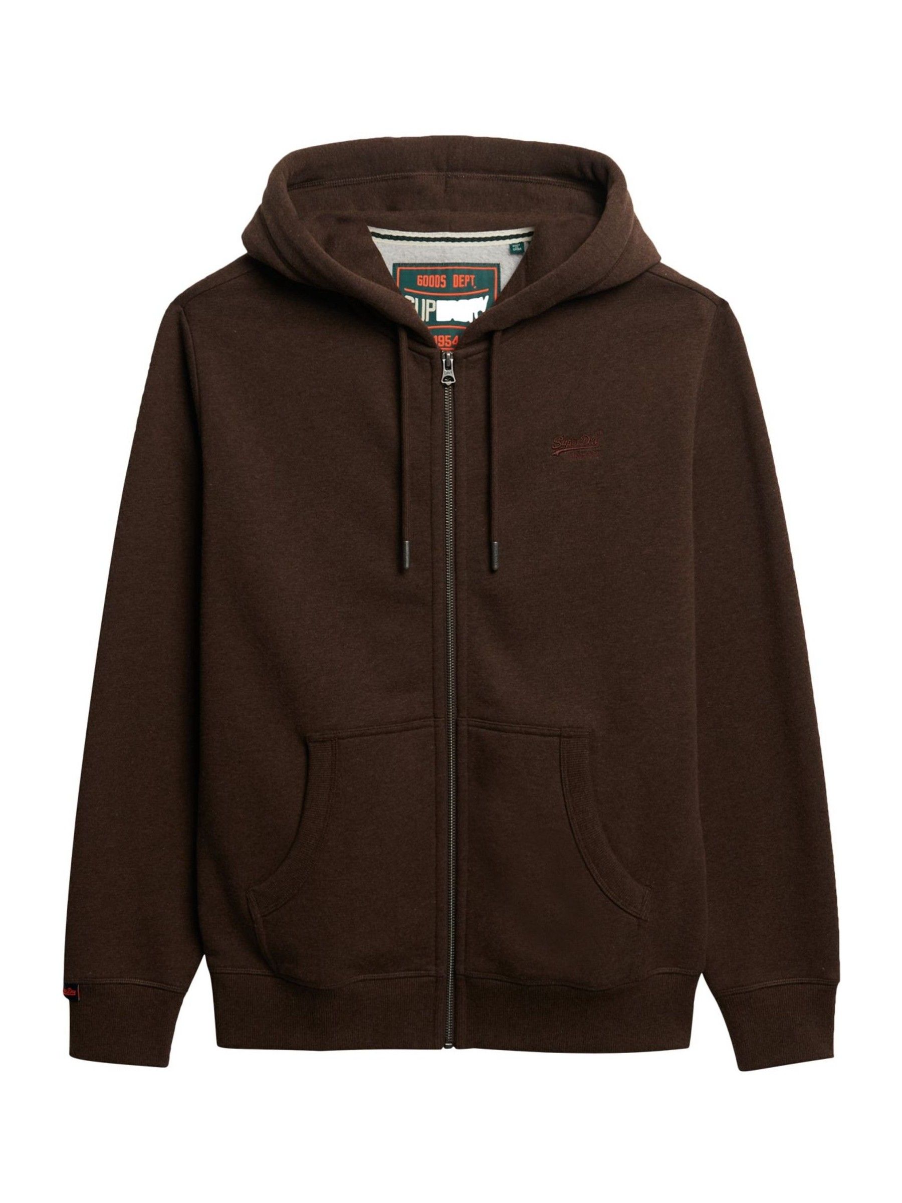 Superdry Essential Logo Half Brushed Zip Hoodie - Image 1
