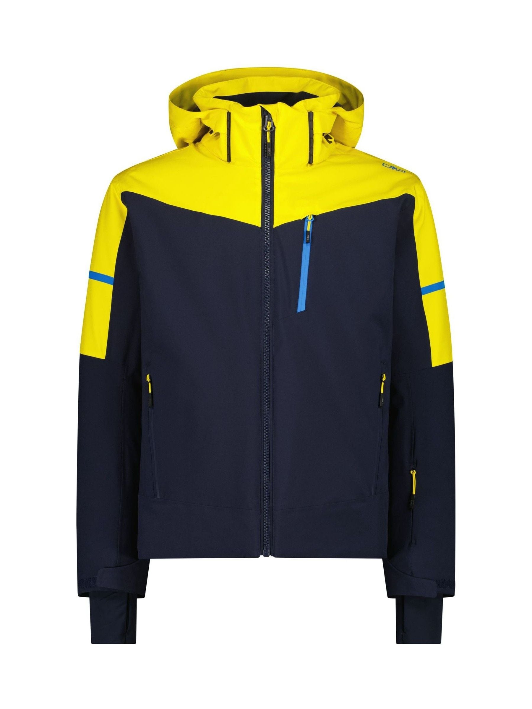 Cmp Blue Zip Hood Blue Mens Ski Jacket