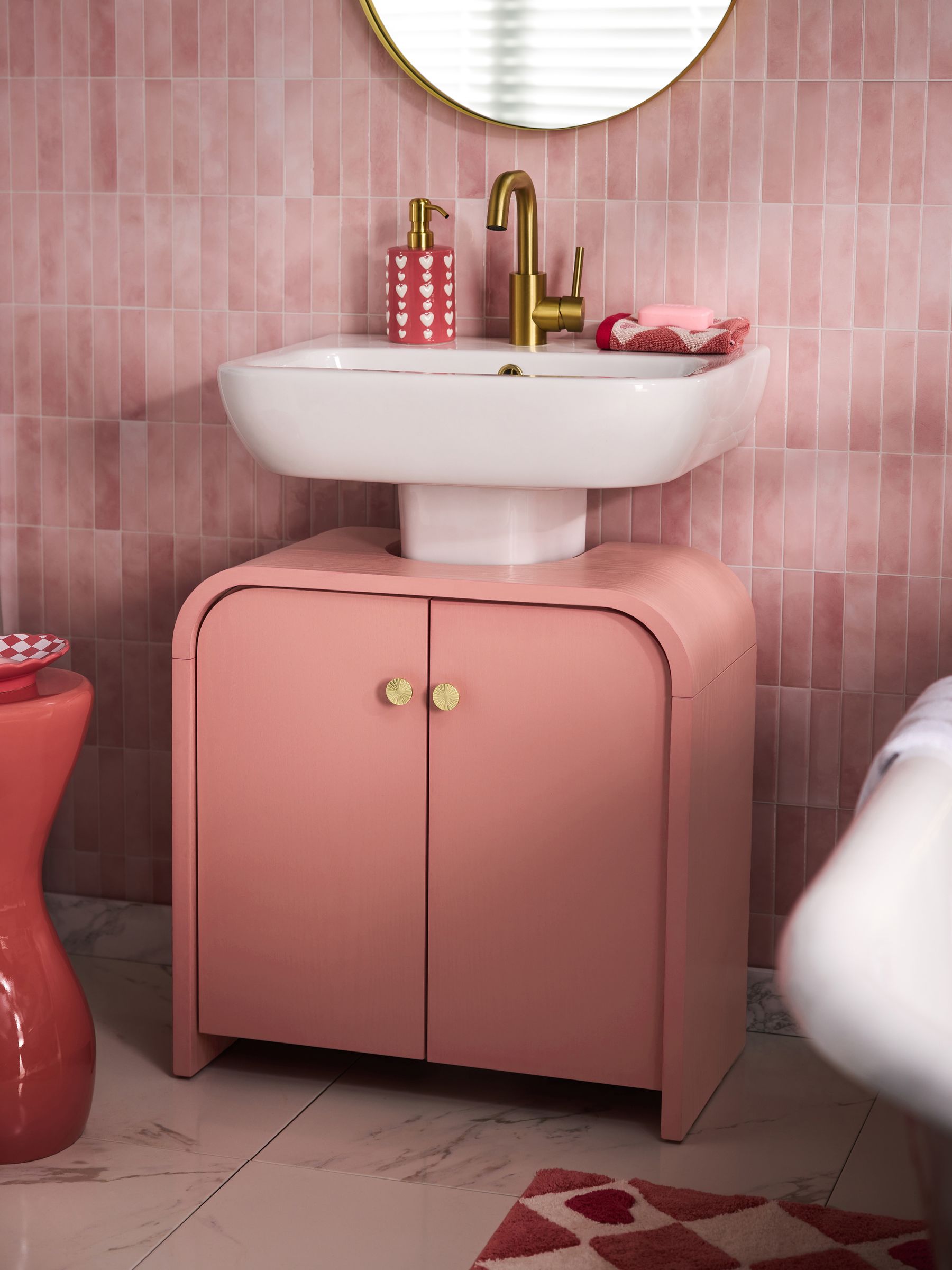 Next Pink Mia Under Sink Storage Cabinet