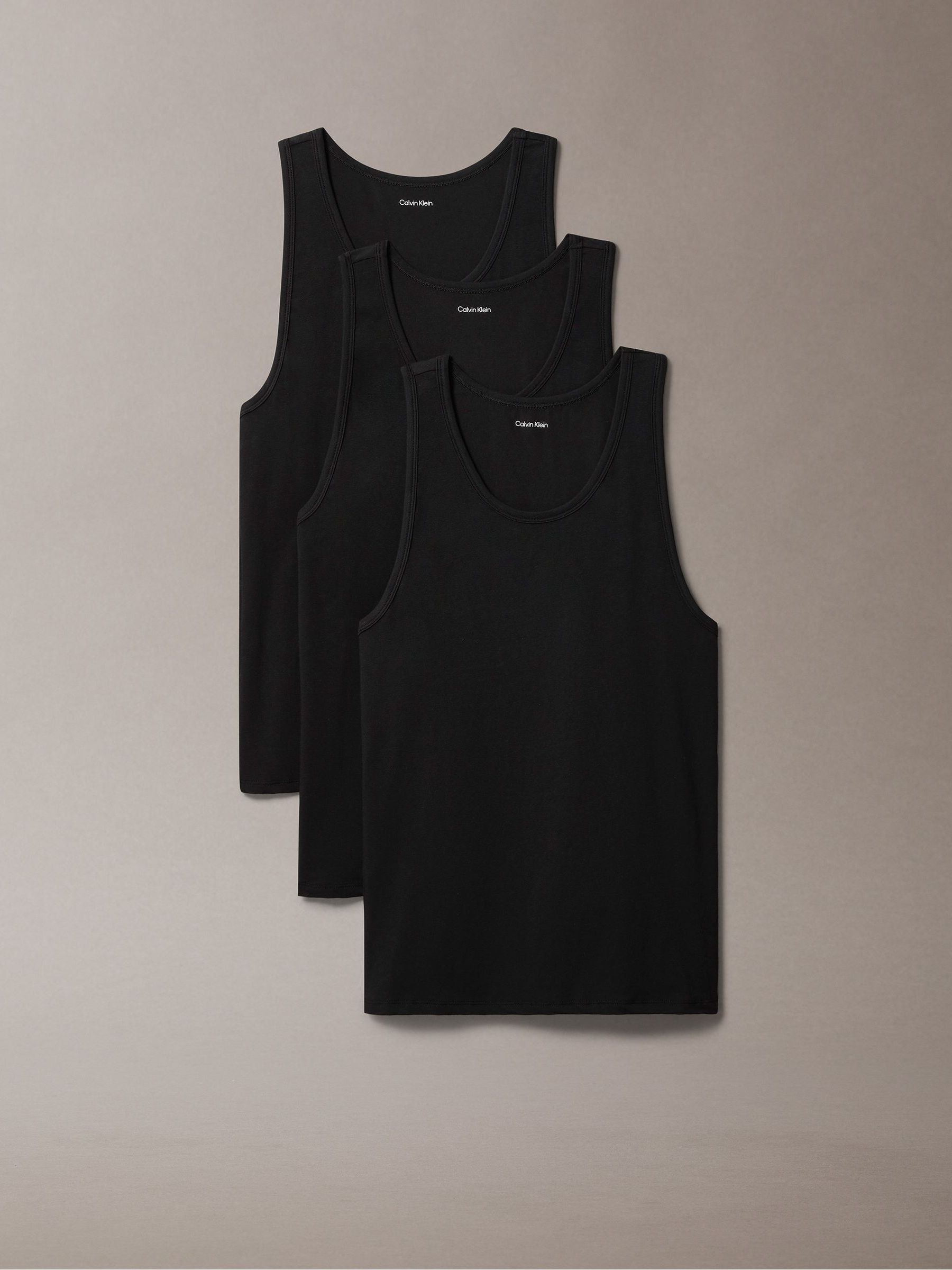 Calvin Klein Underwear Herren Schwarz Tanktop-Set Tank 3Pk Lv00nb4184 Slim Fit - Bild 6