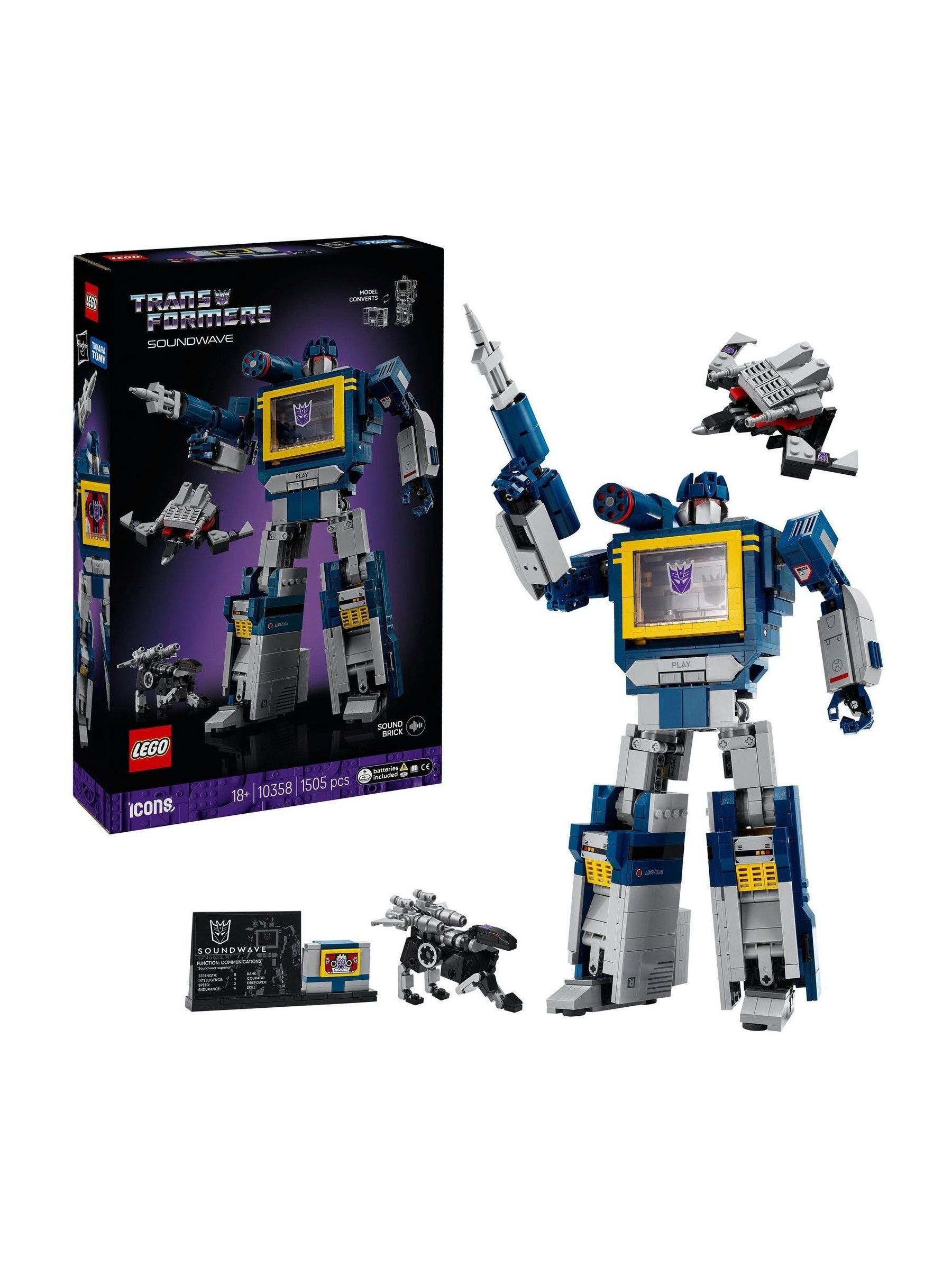 Lego Transformers: Soundwave 10358 Set per Adulti - Immagine 12