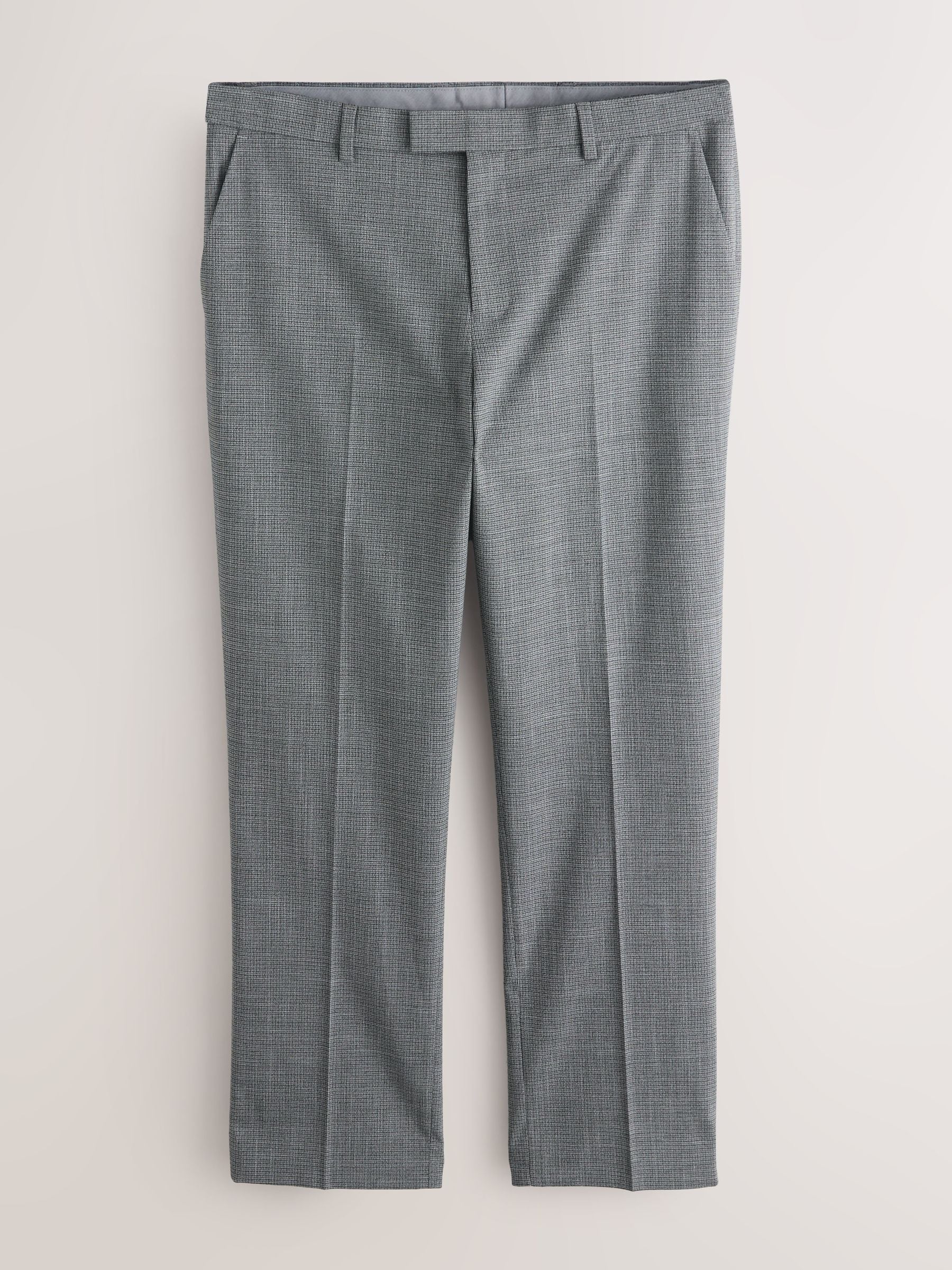 Next Pantalons De Costume Coupe Classique En Tissu Contrastant