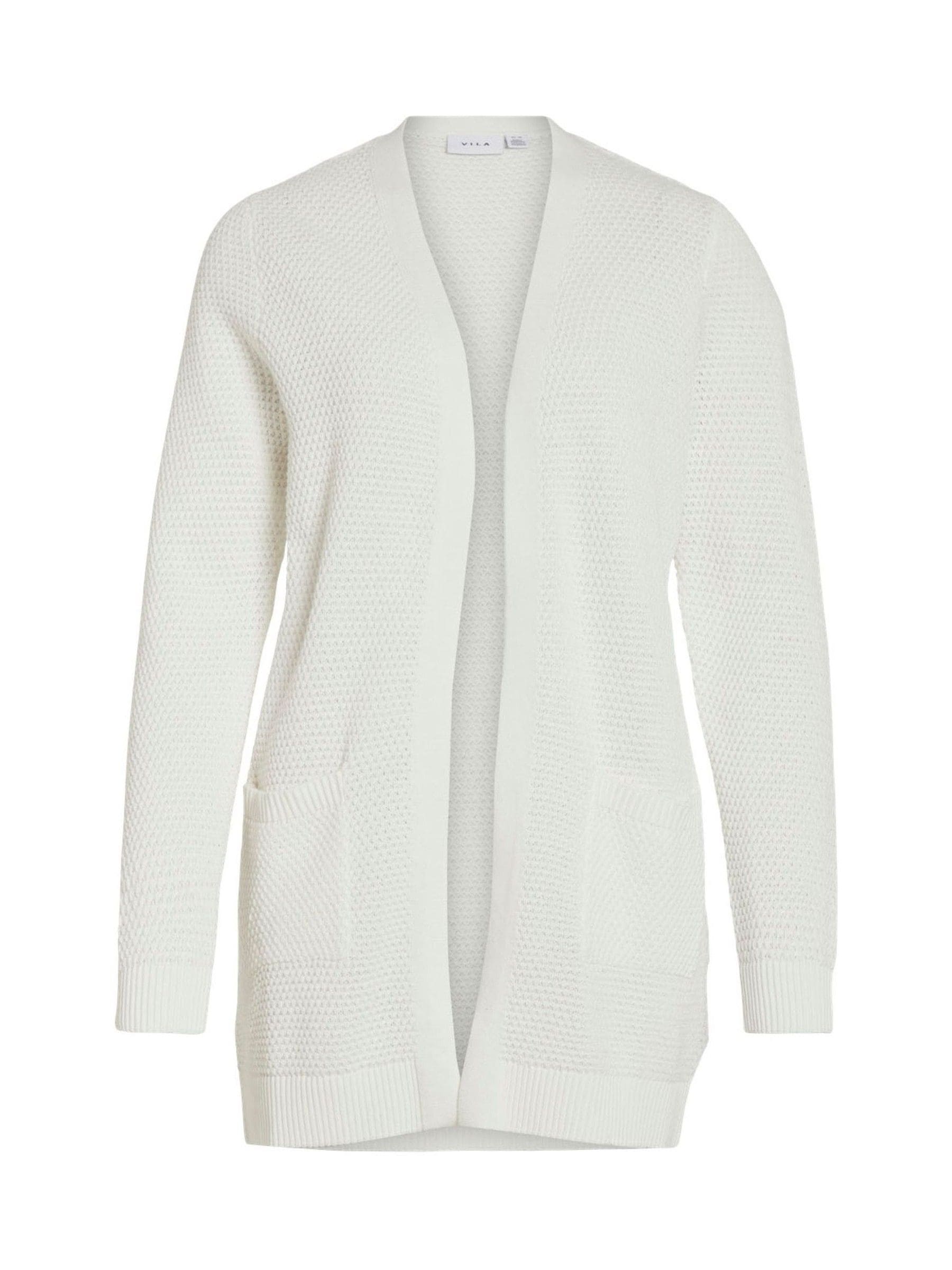 Vila White Long 100% Cotton Cardigan