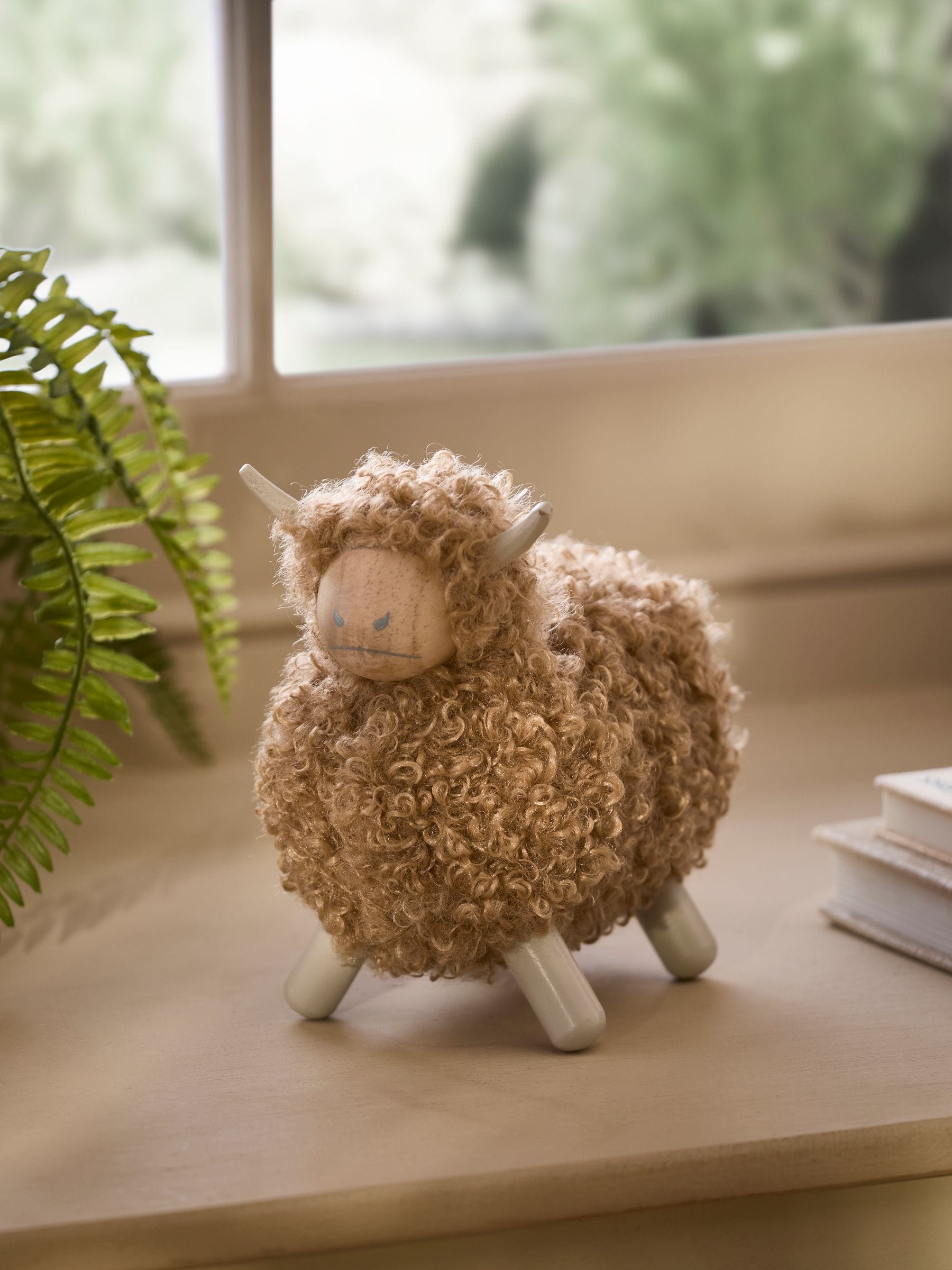 Next Hamish The Altoland Cow Wooden Fluffy Ornament