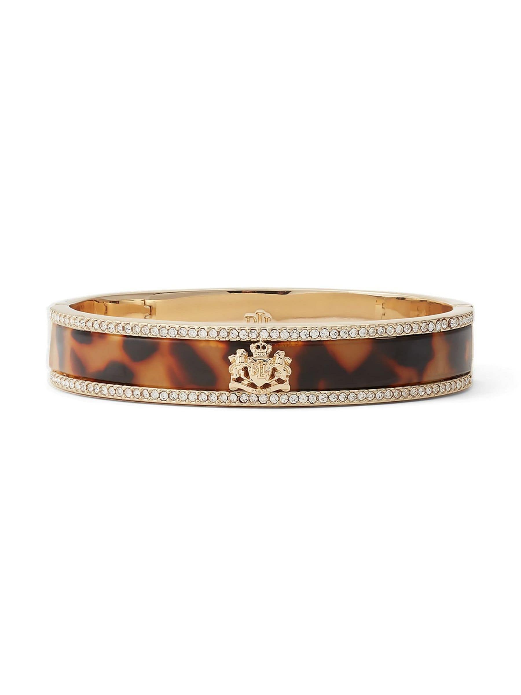 Lauren Ralph Lauren Gold Gold Tone Crest Bangle Bracelet