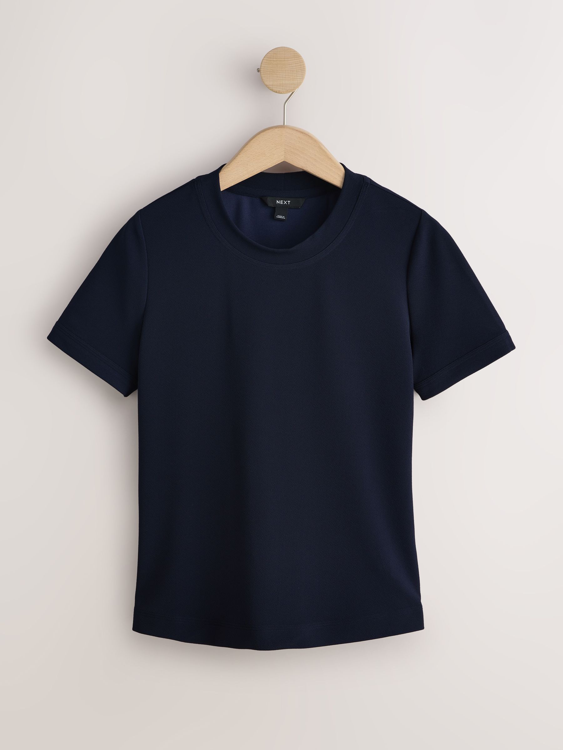 Next Crepe Kortärmad Topp Med Rund Hals
