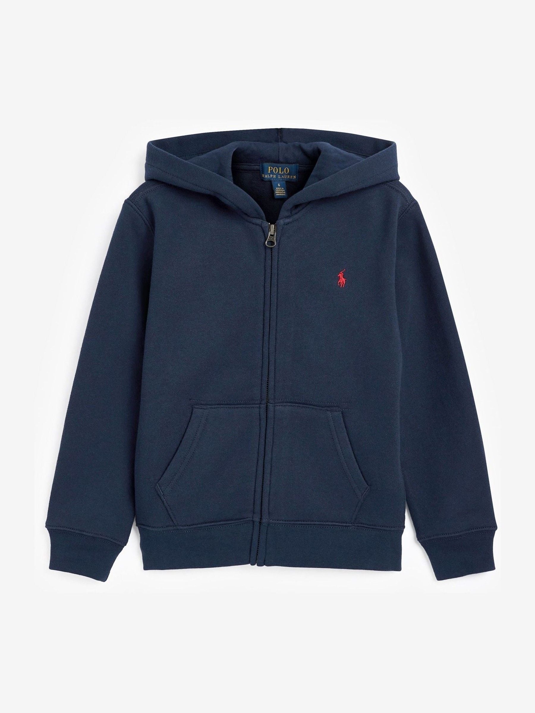 Polo Ralph Lauren Blue Zip Through Logo Hoodie