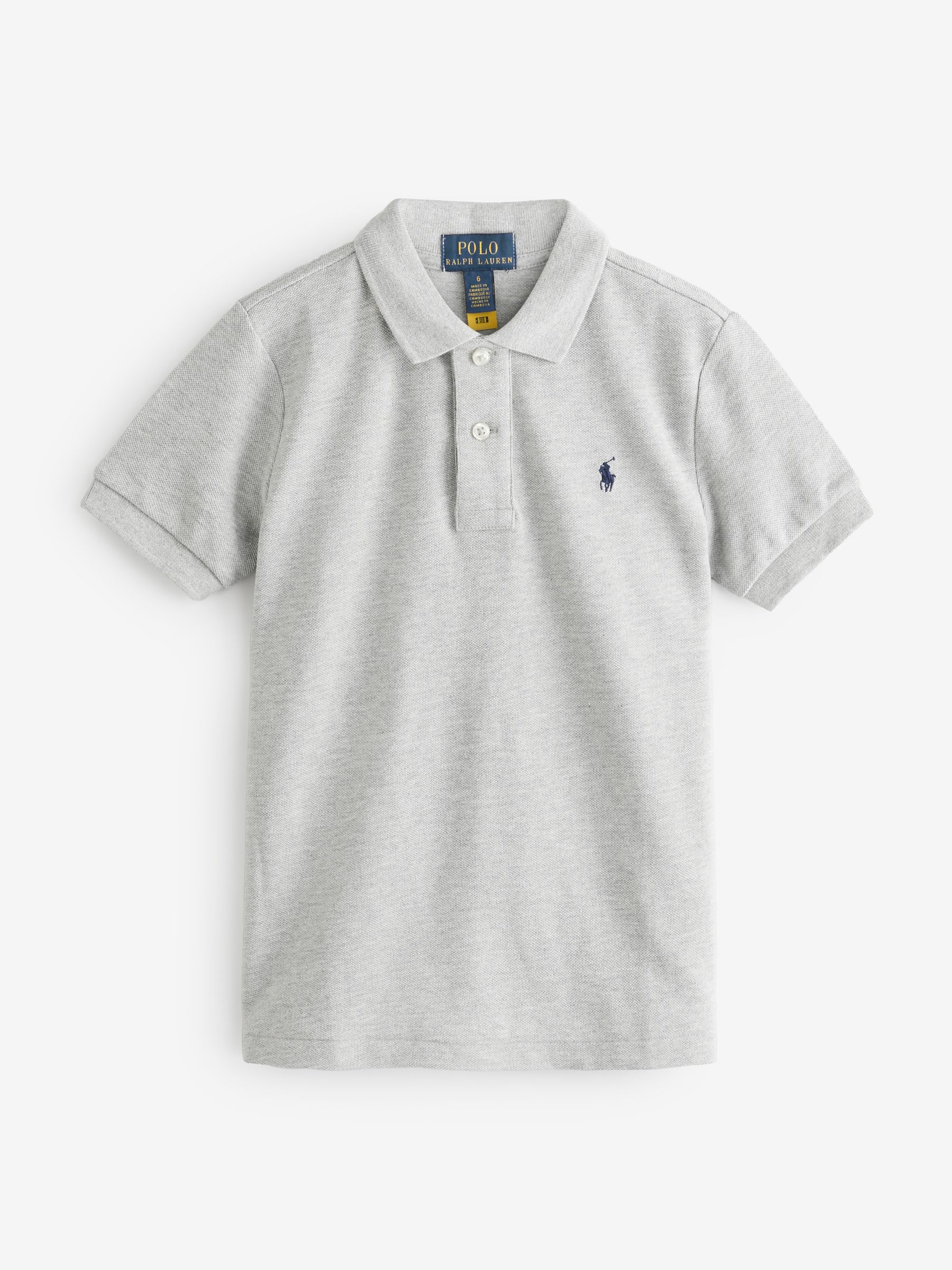 Next - Polo Ralph Lauren Chłopcy Szary Cotton Pique Polo Shirt