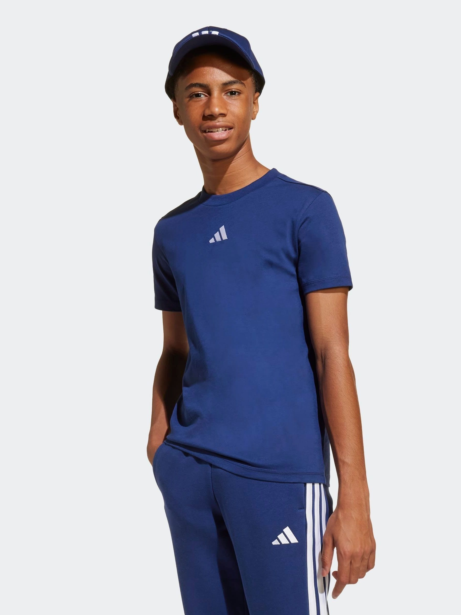 Adidas Unisex Bambino Blu T-Shirt Per Bambini Essentials - Immagine 2