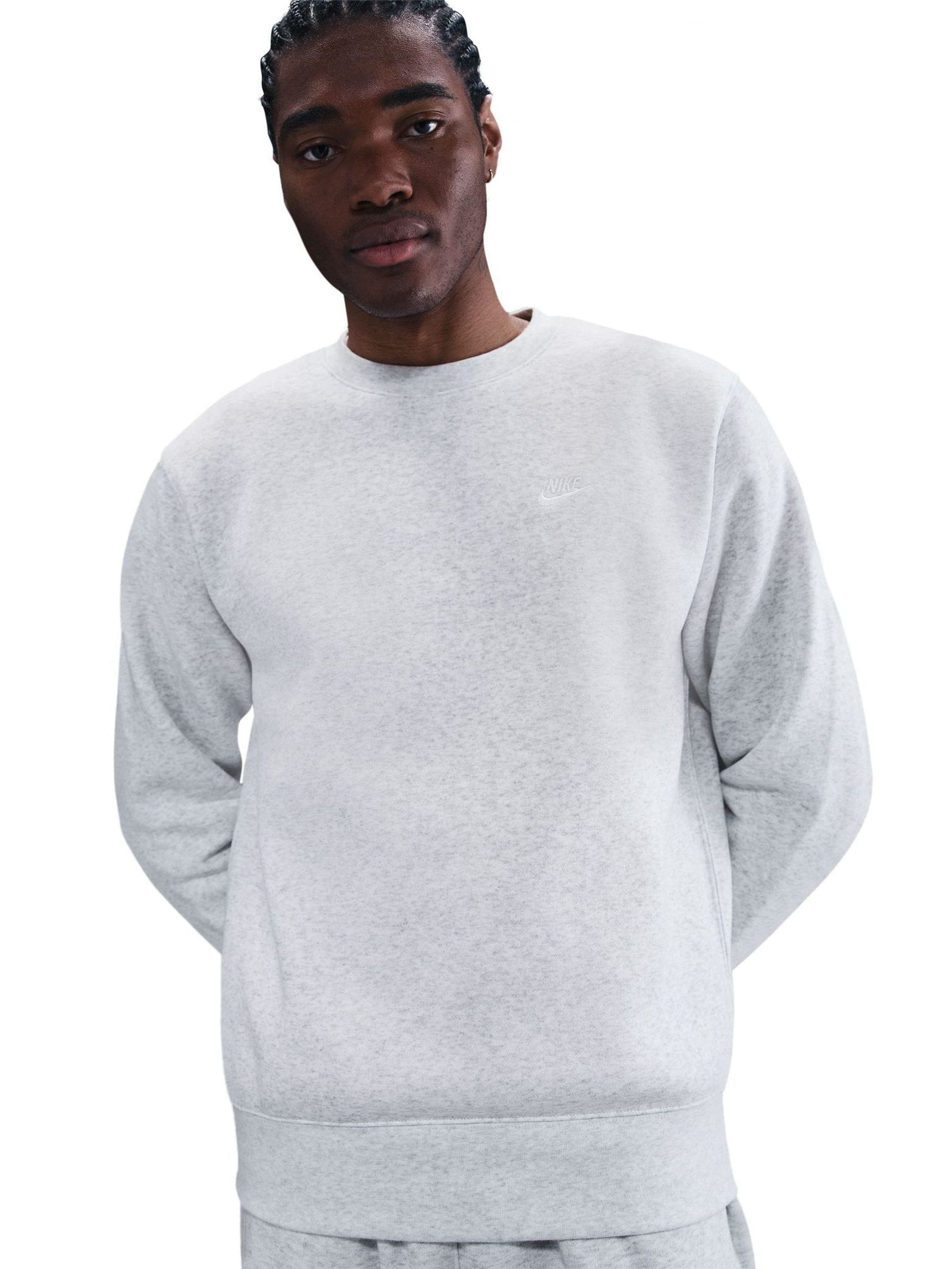 Nike Homme Gris Sweat Col Ras Du Cou Club - Image 1