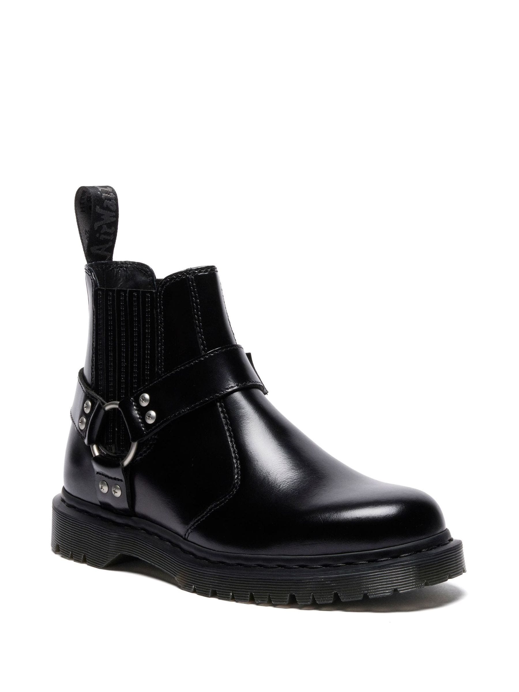 Dr. Martens Black 2976 Harness Analine Shoes