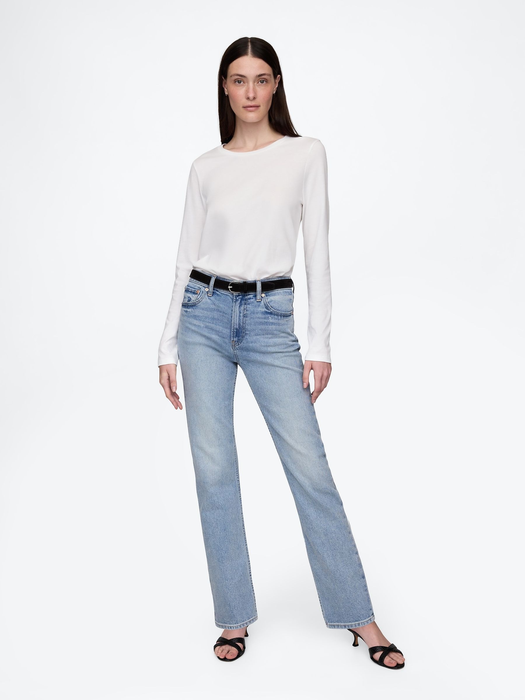 Gap Light Blue High Waisted 90s Straight Jeans