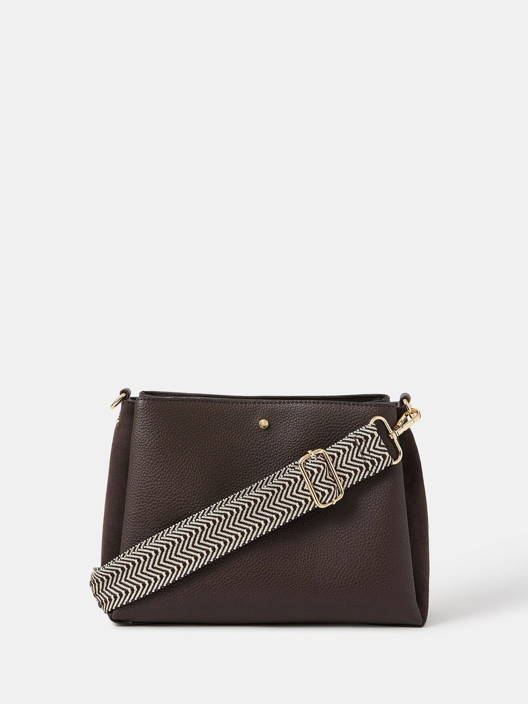 Accessorize Brown Webbing Strap Cross-Body Bag