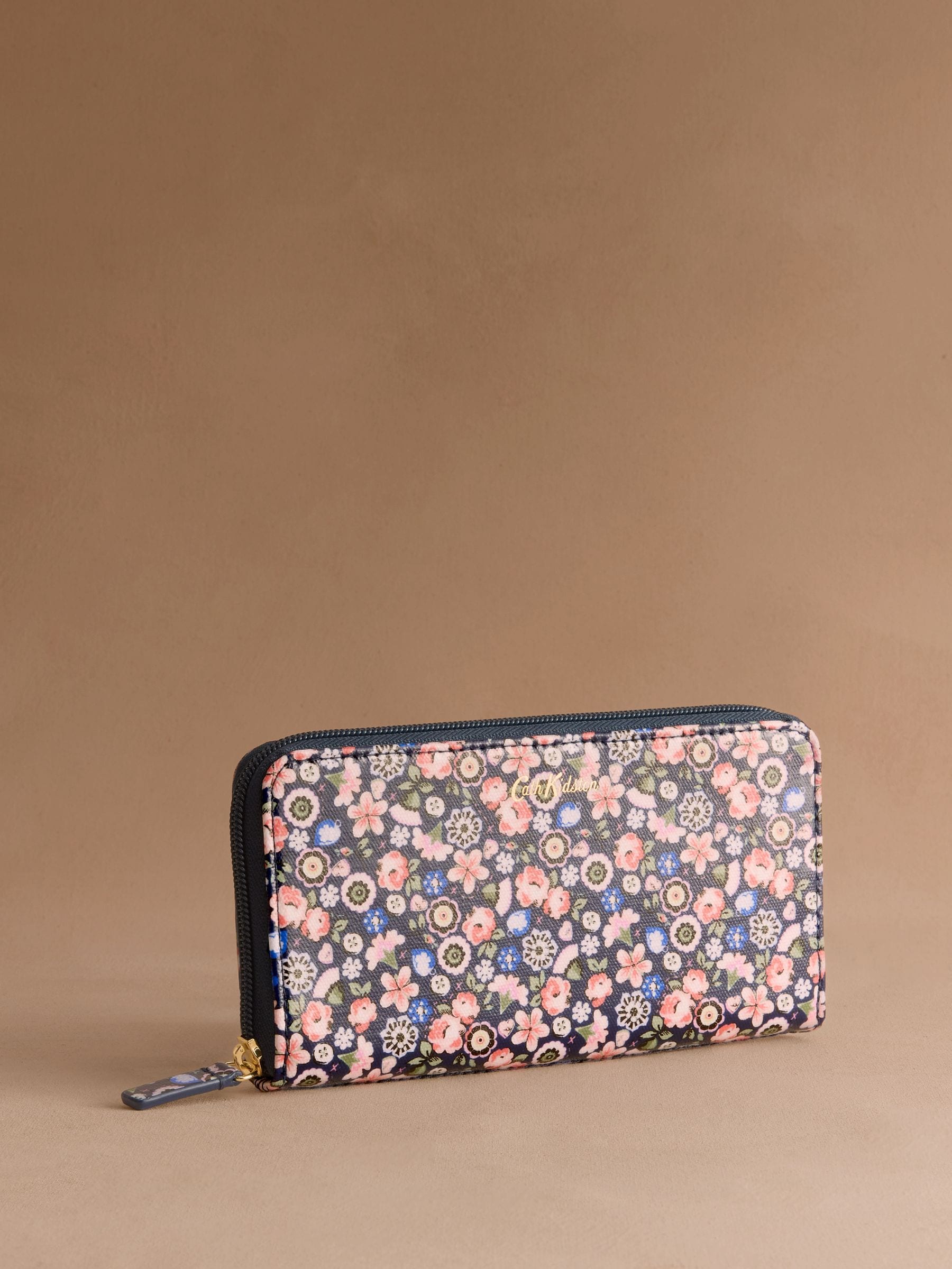 Cath Kidston Navy Queen Ditsy Continental Wallet