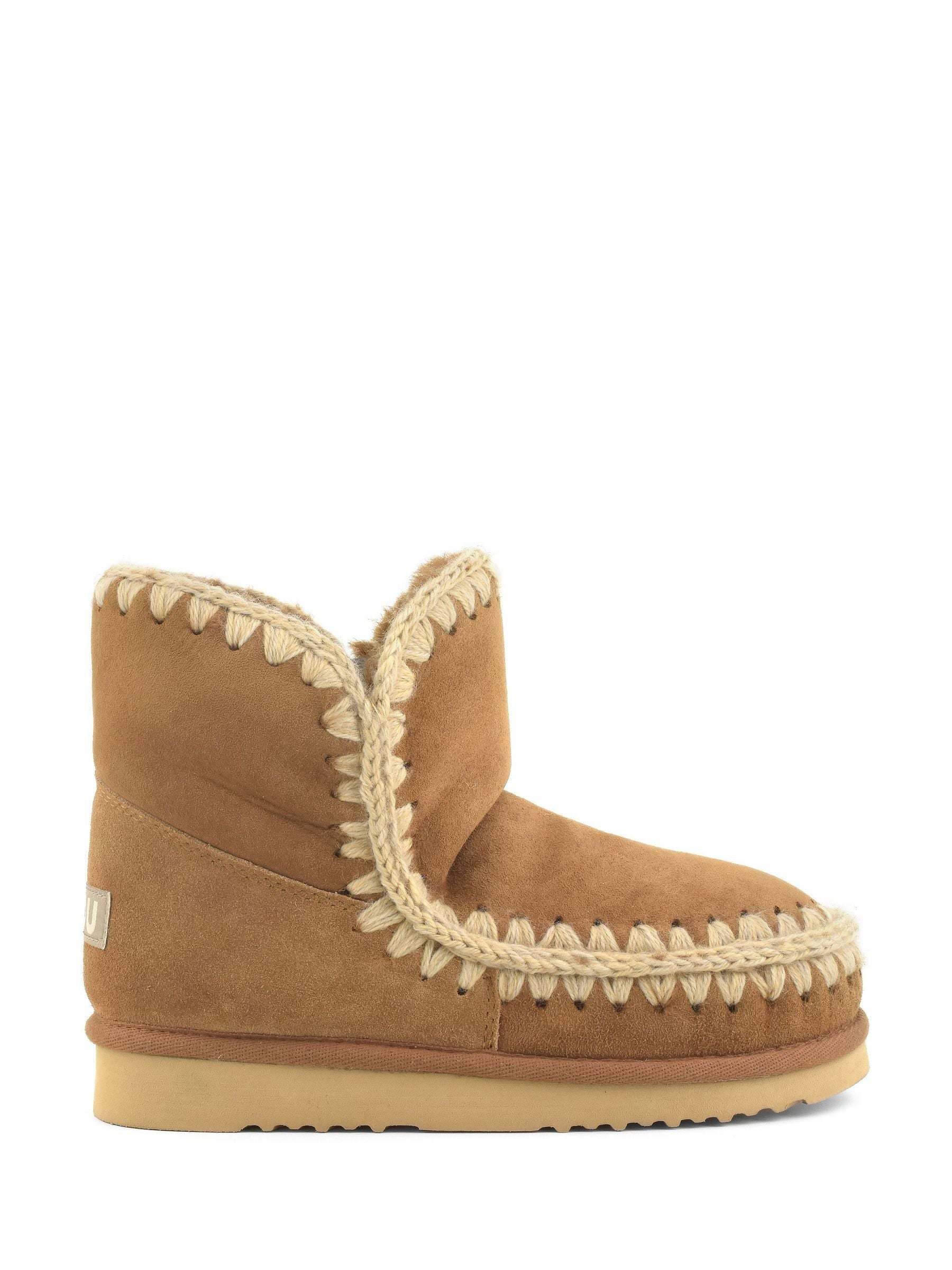Mou Donna Marrone Cognac Eskimo 18 Sheepskin Lined Suede Boots - Immagine 1