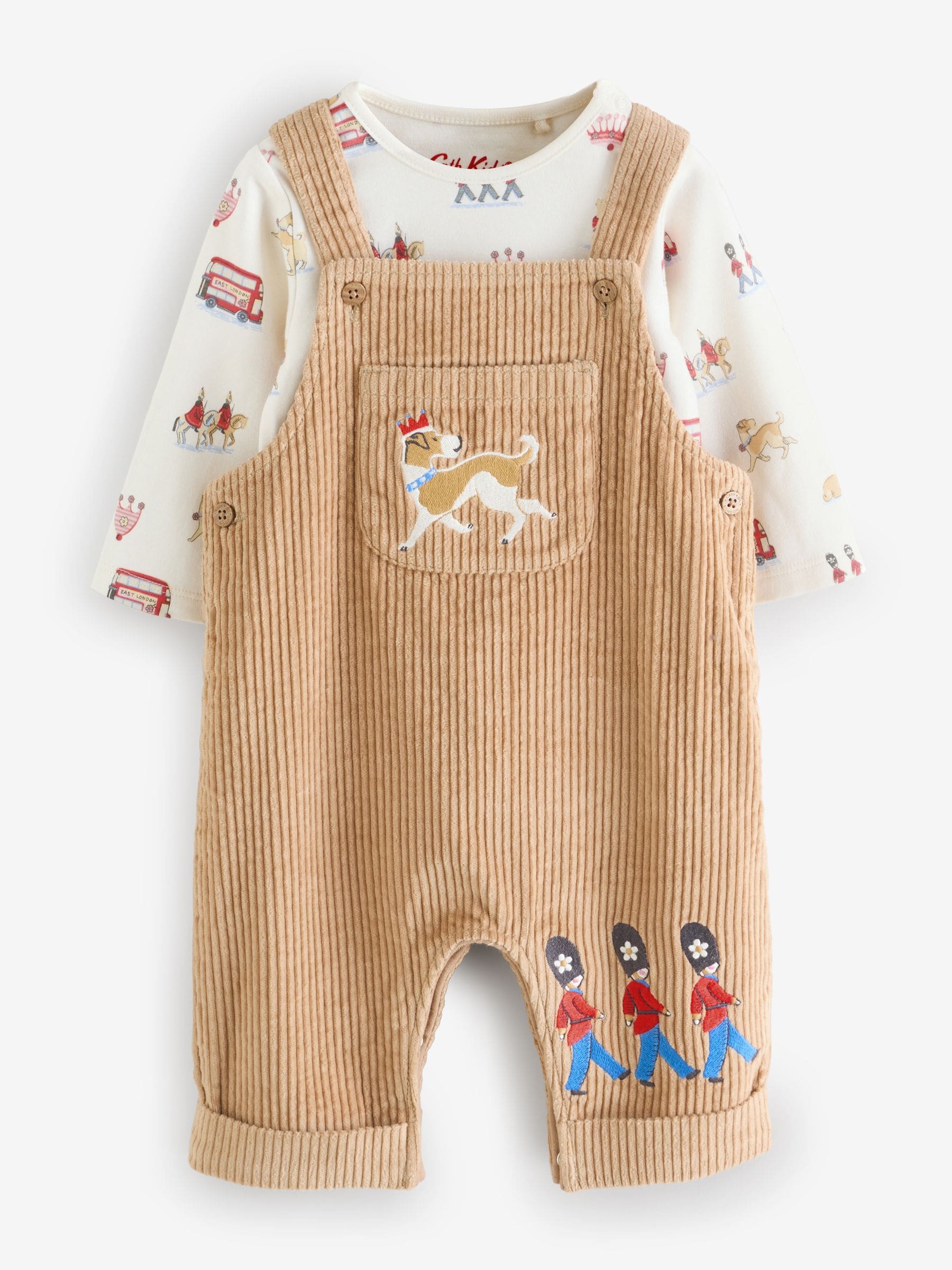 Next Cath Kidston - Completo Salopette E Tutina In Velluto A Coste