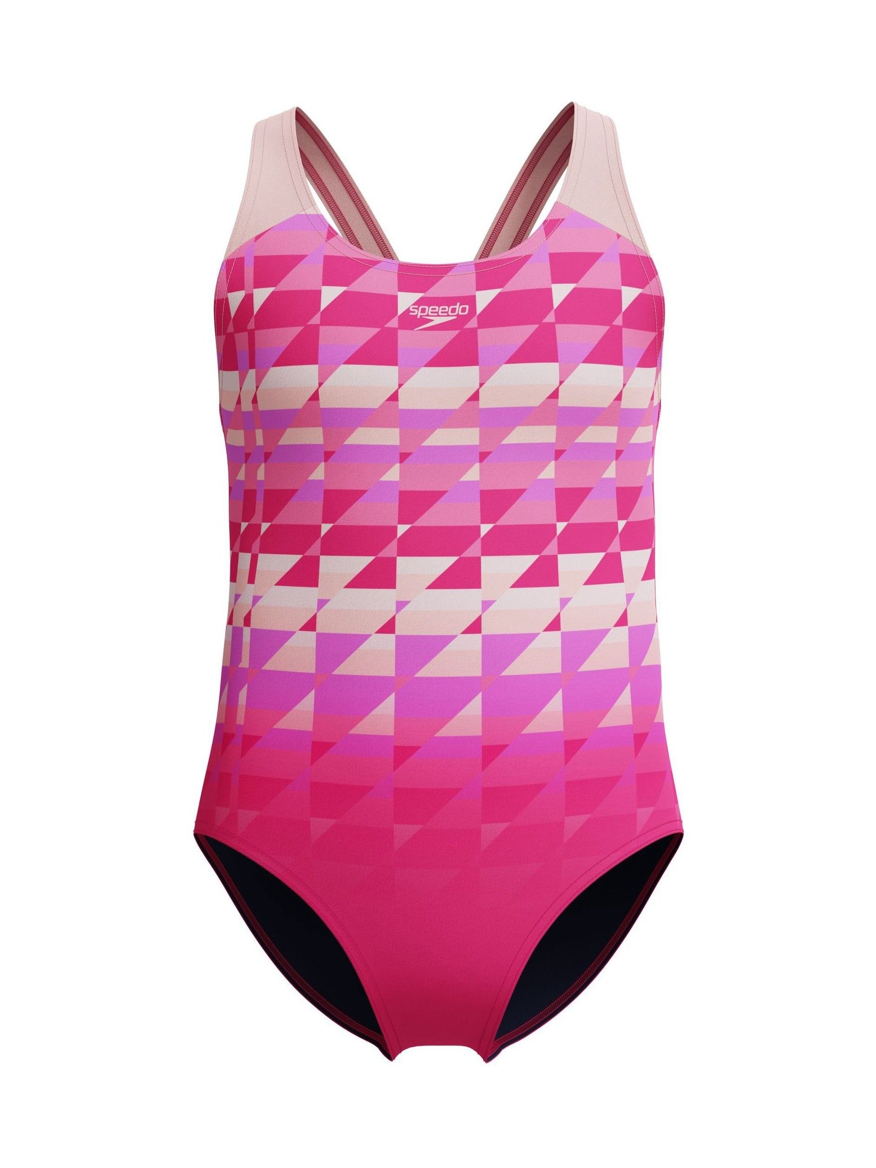 Speedo Pink Print Splashback One Piece Swimsuit