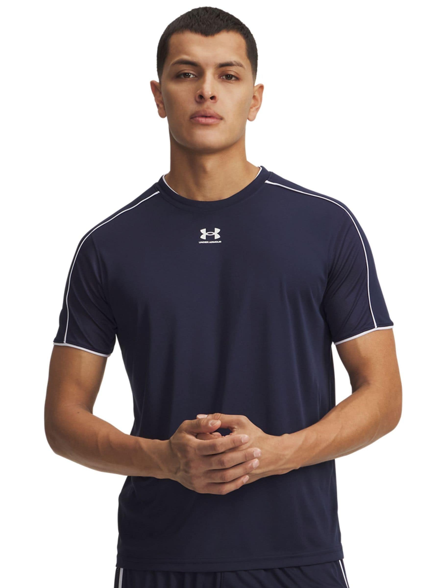 Under Armour Homme Bleu Haut À Manches Courtes Challenger Train Pour Midnight Marine / Blanc L - Image 3