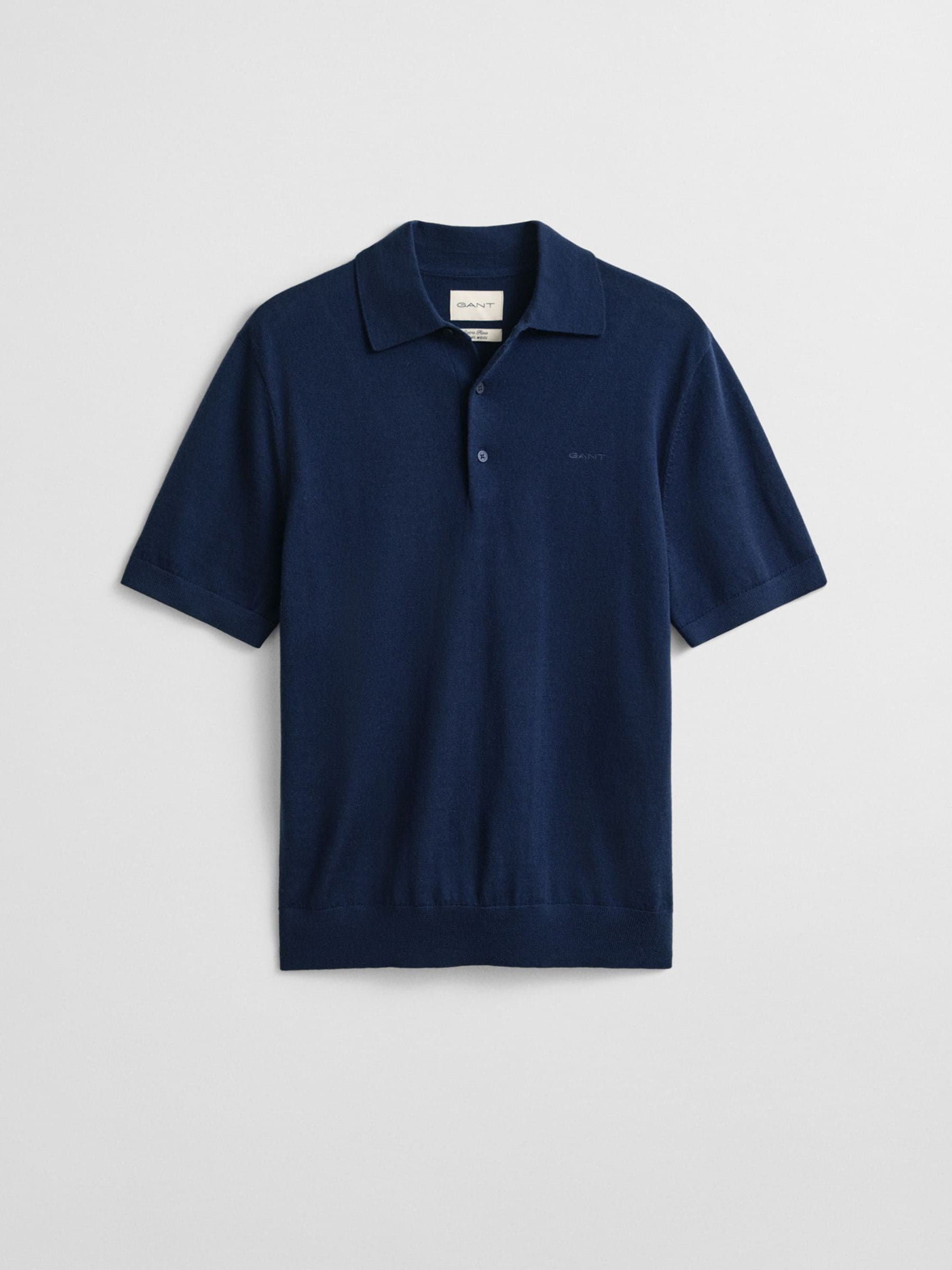 Gant Mužský Modrá Wool Polo Shirt