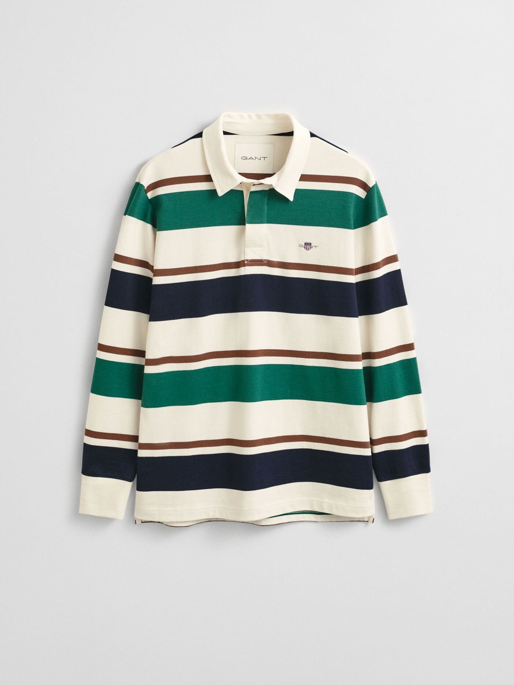 Gant Miesten Kermanvaalea Raita Heavy Rugby Paita