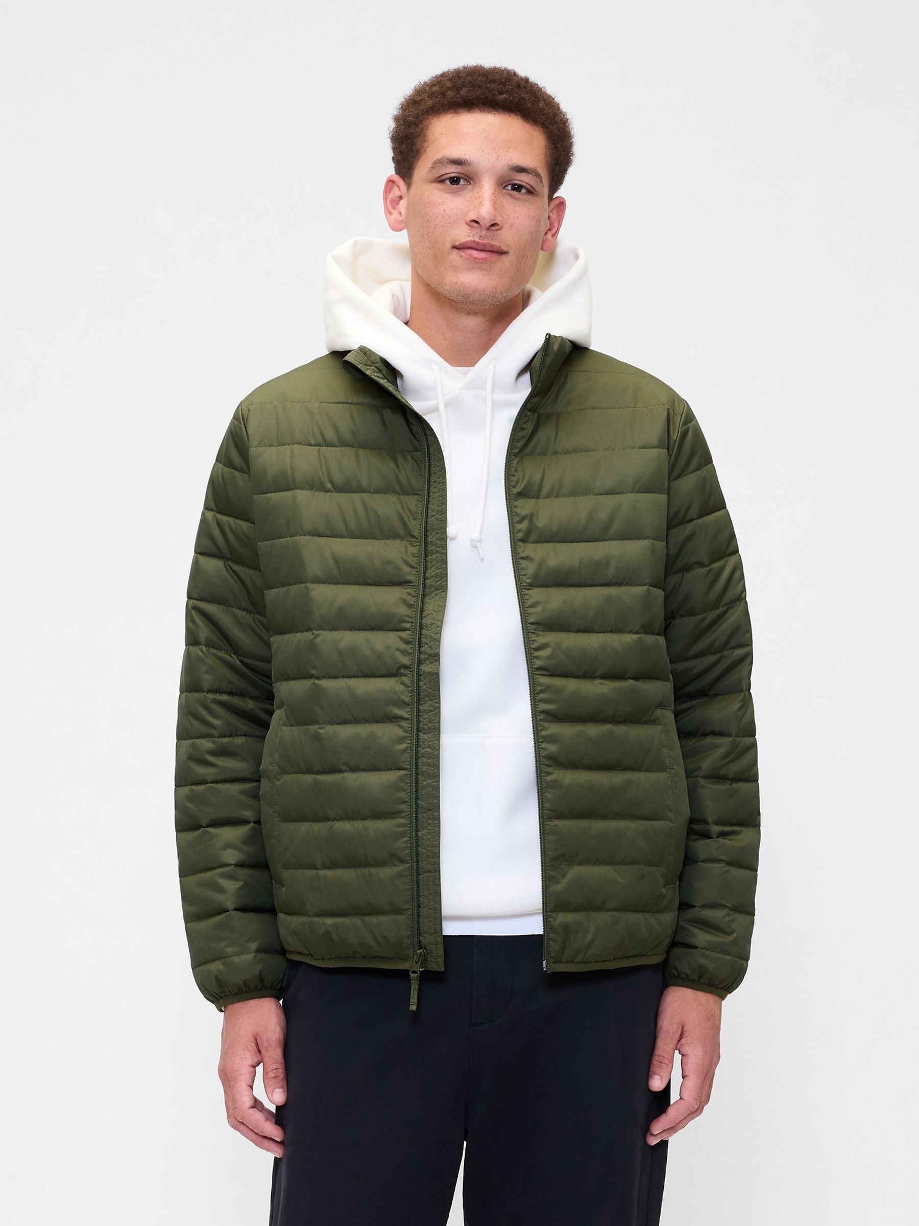 Gap ColdControl Green Shower Resistant Puffer Jacket