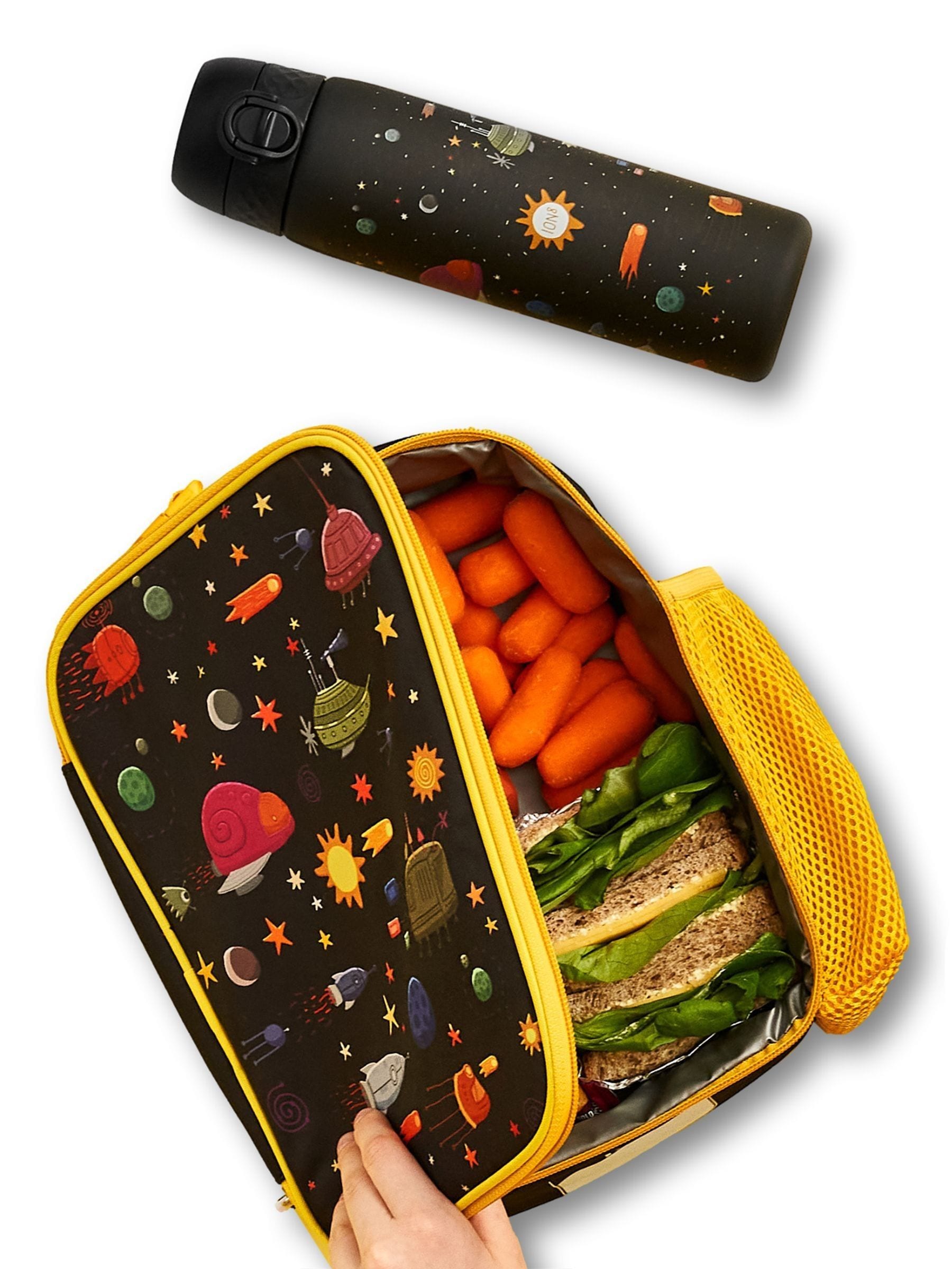 Ion8 Space Lunch Bag And Leak Proof Recyclon Water Bottle Bundle