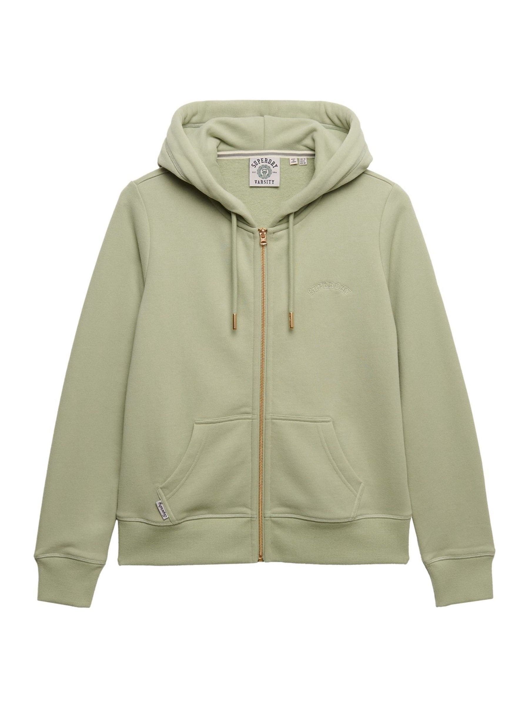 Superdry Green Essential Logo Zip Hoodie