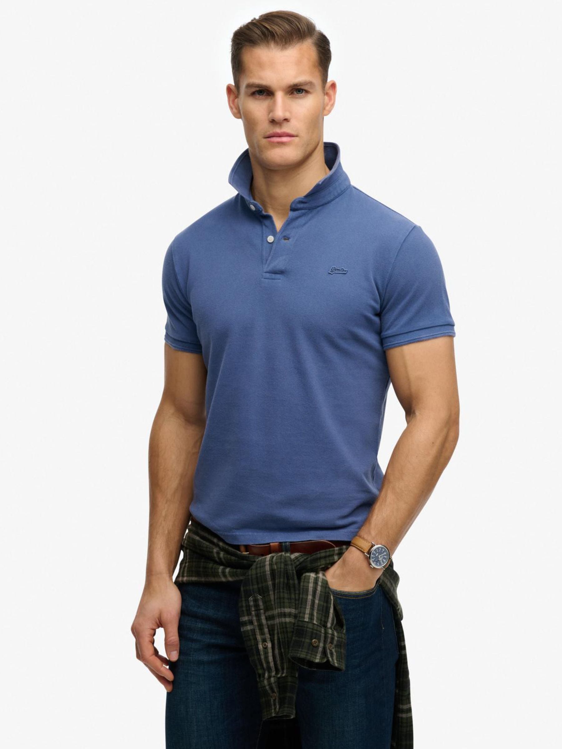 Superdry A Bărbaţilor Albastru Classic Pique Polo Shirt