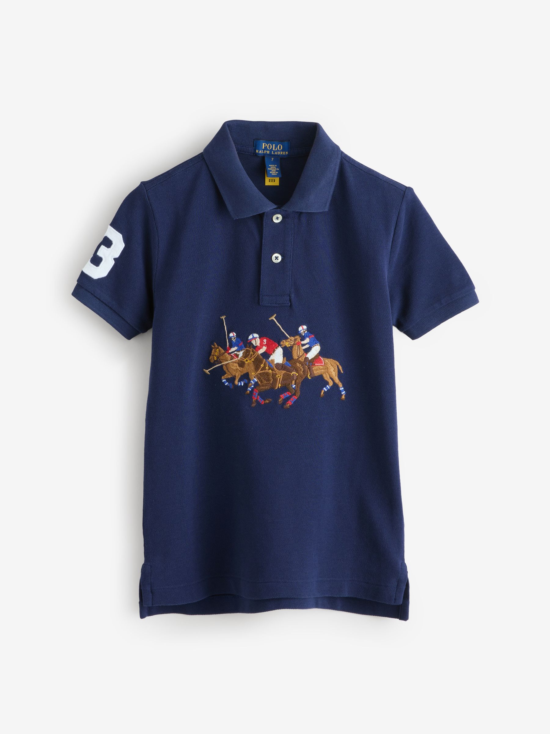 Polo Ralph Lauren Pojkar Blå Pony Broderad Grafisk Pikétröja