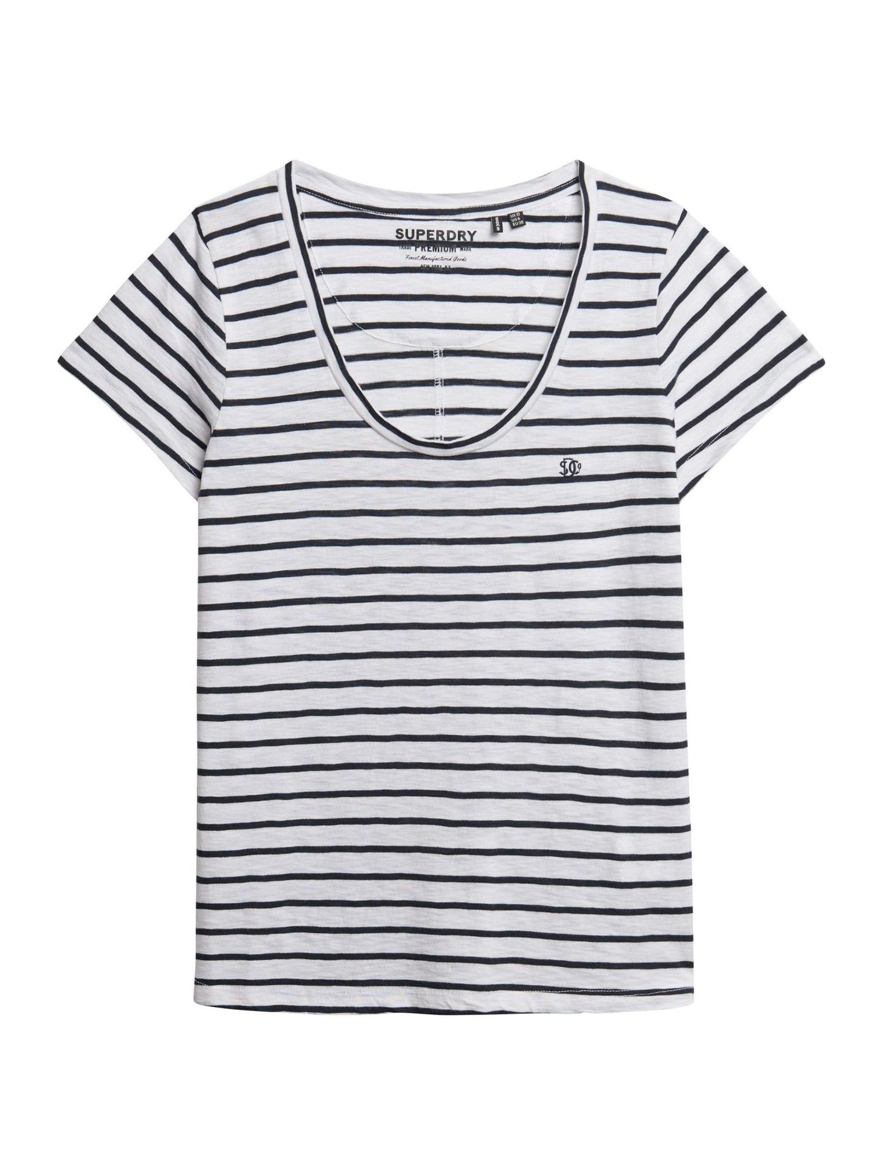 Superdry Blau Studios Scoop Neck T-Shirt - Bild 1