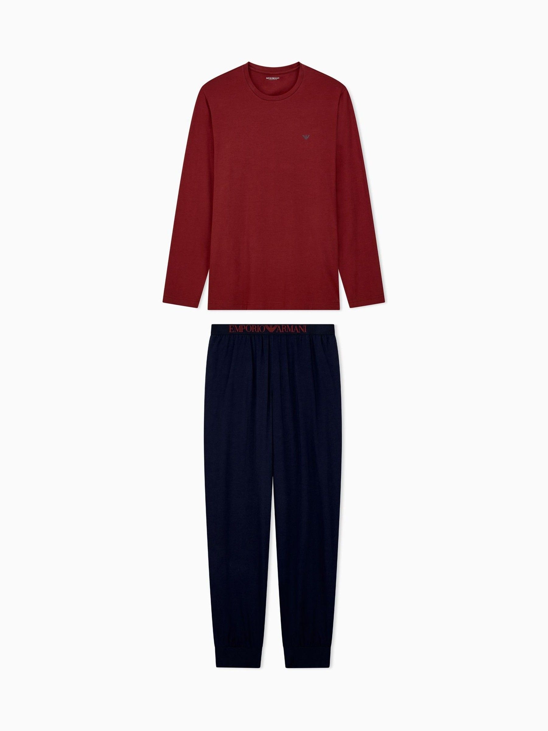 Emporio Armani Blue Endurance Pyjamas With Cuffs Set