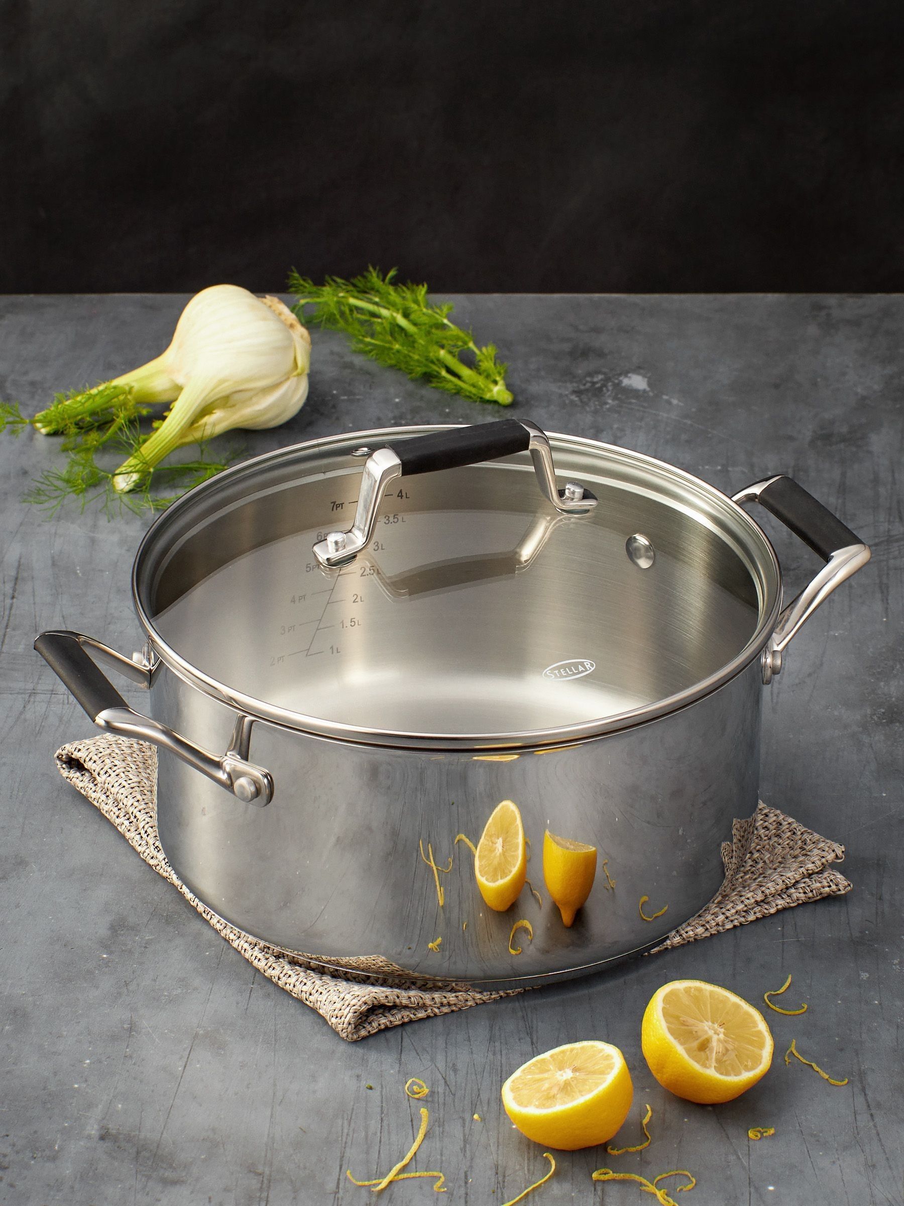 Stellar Grey Flow 24Cm Casserole 4.5L