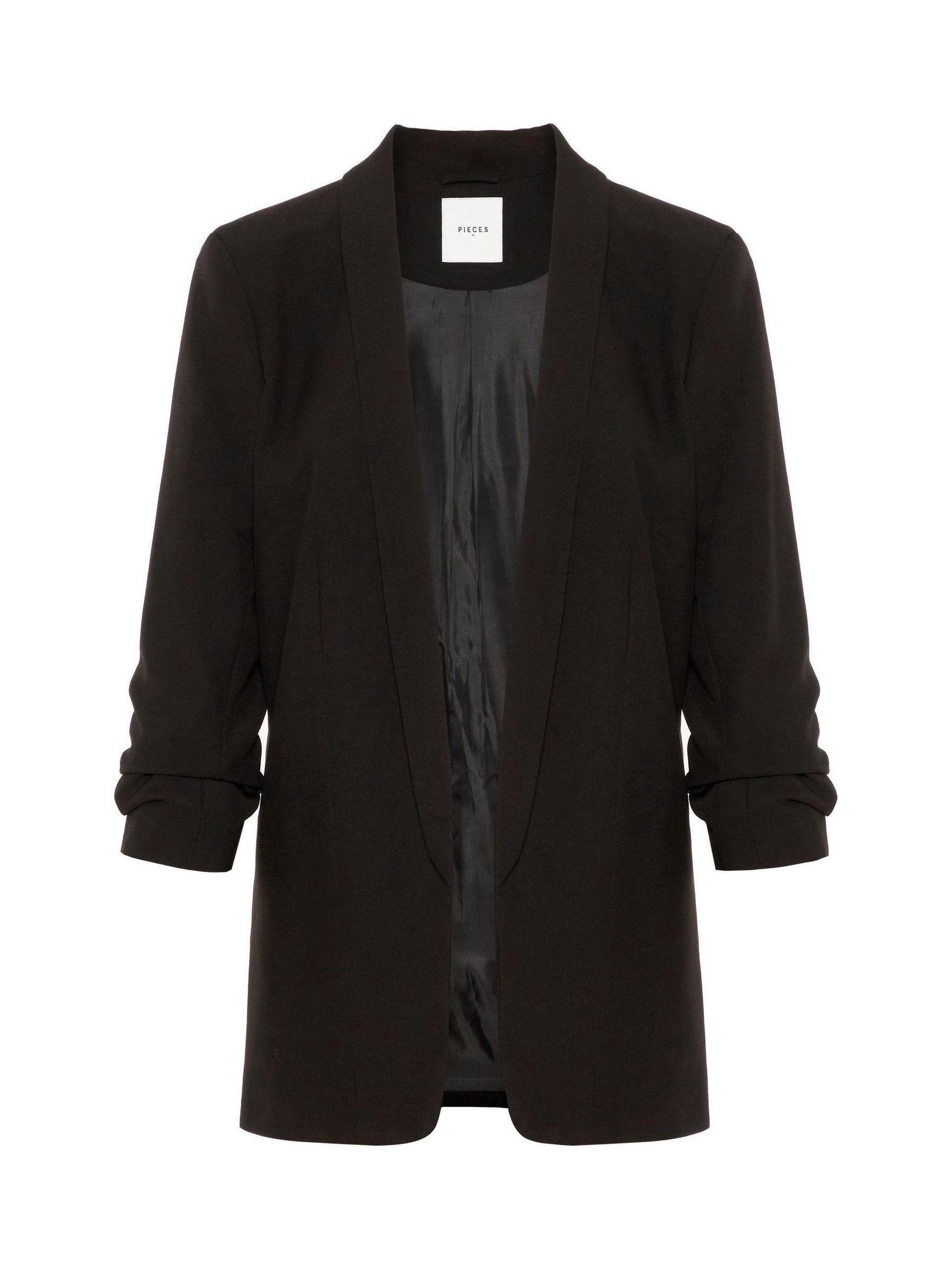 Pieces Schwarz Blazer Mit Gerafften Ärmeln - Bild 6