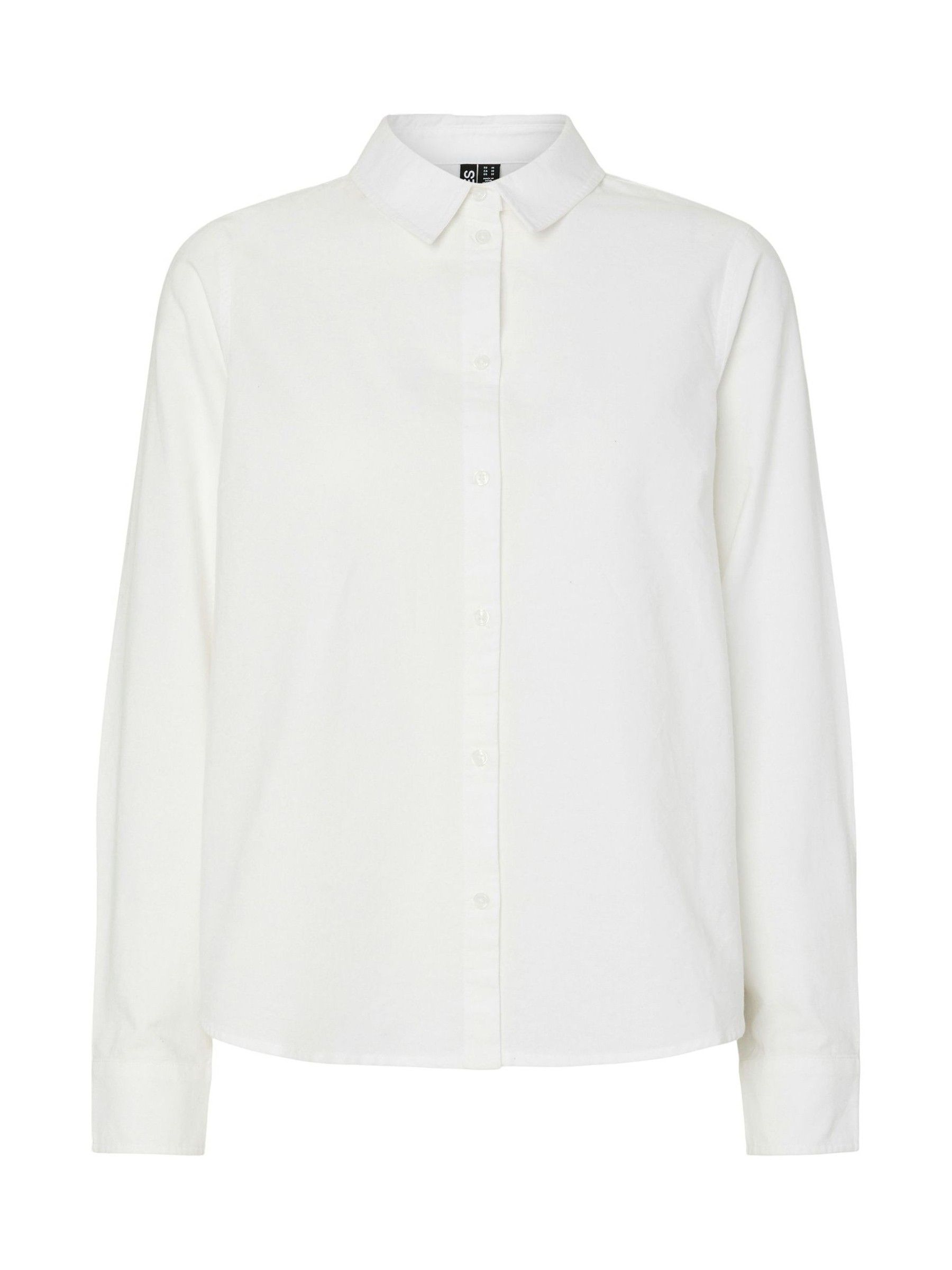 Pieces Mujer Blanco Camisa Pcirena Ls Oxford Shirt Para - Imagen 4