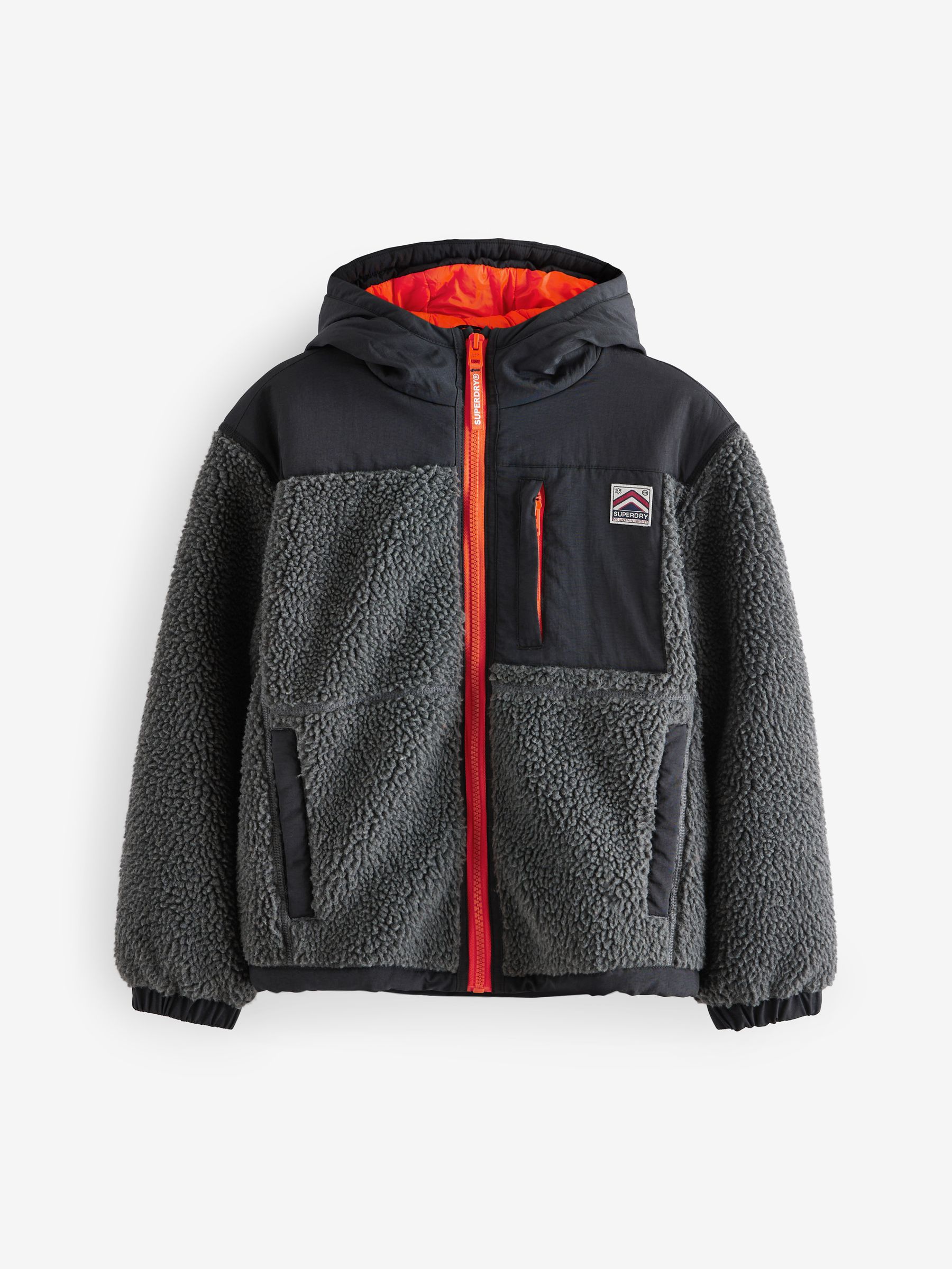 Superdry Black Borg Zip Through Jacket