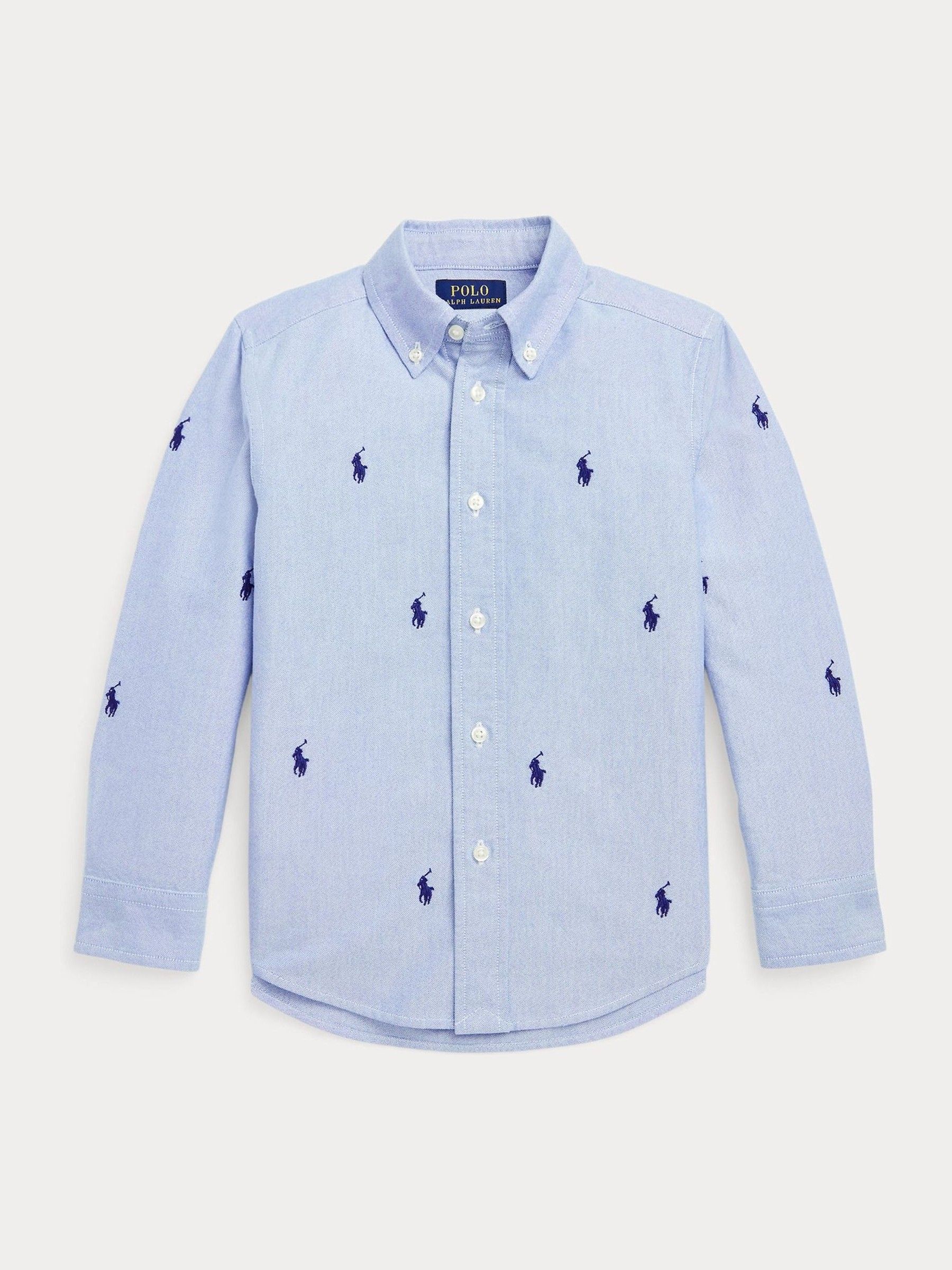 Next - Polo Ralph Lauren Chłopcy Niebieski Polo Pony Oxford Shirt