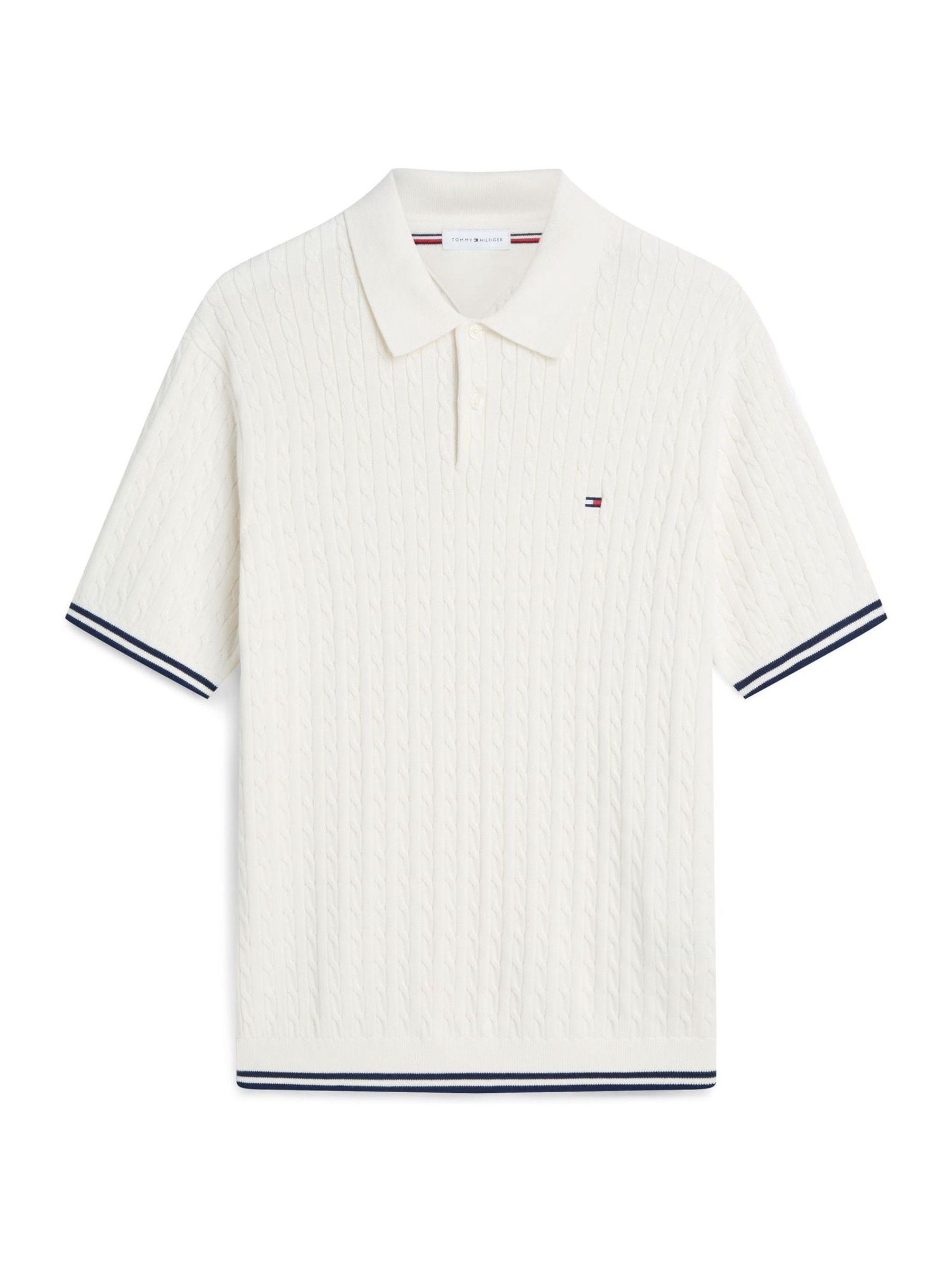 Tommy Hilfiger Herren Beige Poloshirt Mw0mw40701 Regular Fit Xxl - Bild 3