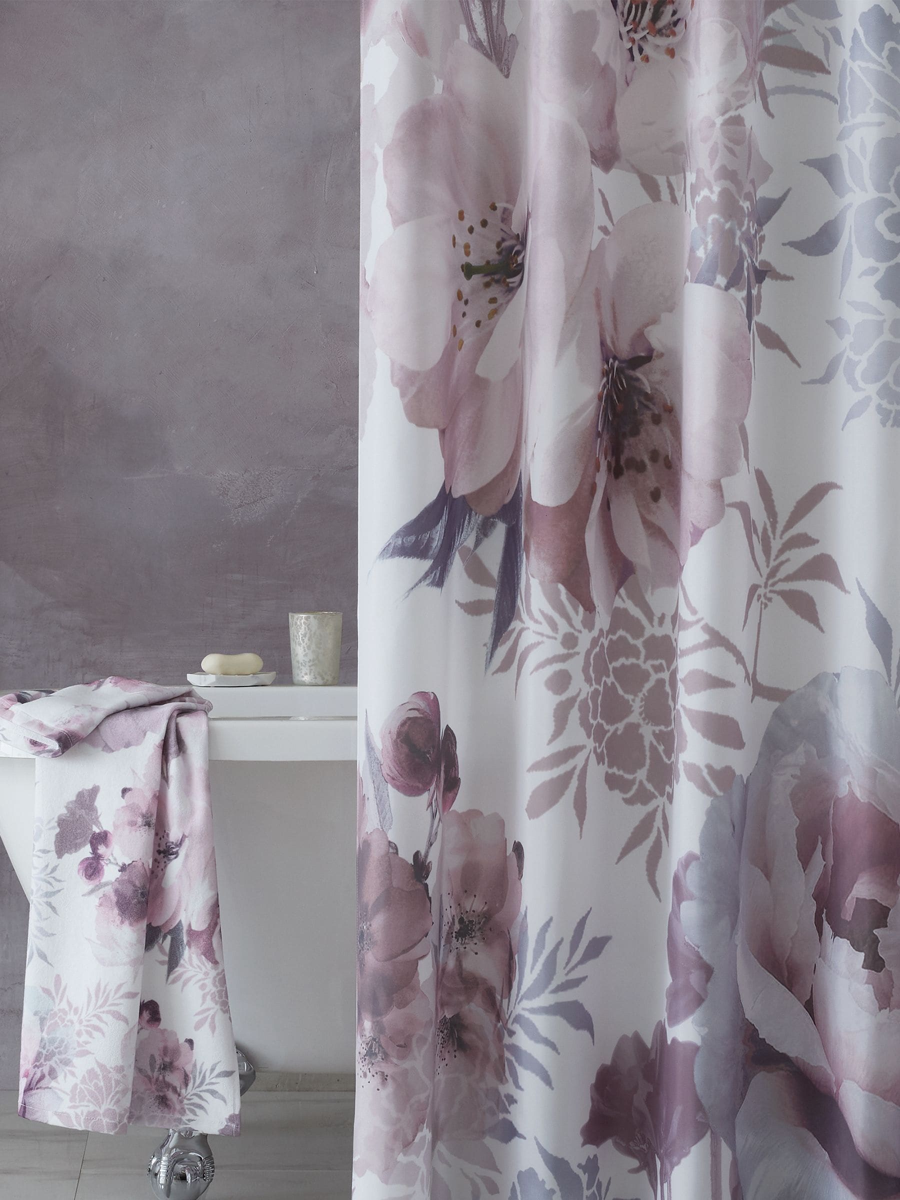 Catherine Lansfield Dramatic Floral Shower Vorhänge - Image 1
