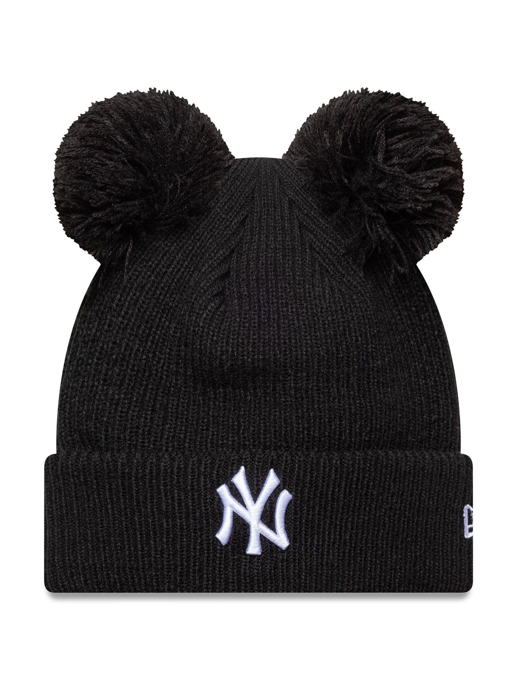 New Era Donna Noir Cappello Doppio Pompon New York Yankees - Immagine 3