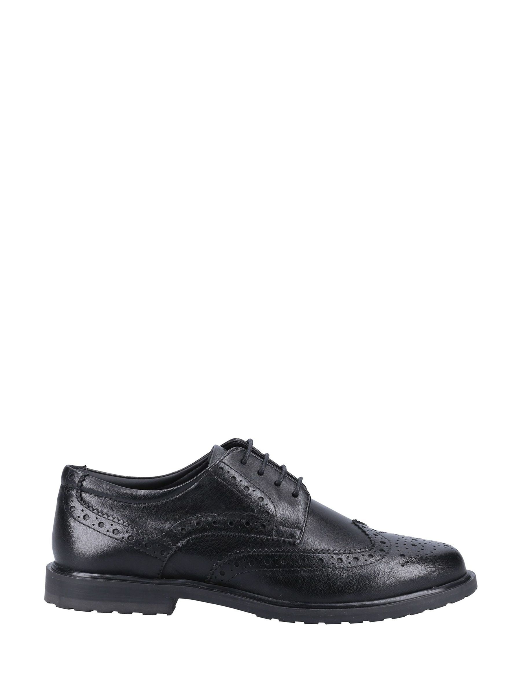 Hush Puppies Mujer Cuero Negro Zapatos Brogue Verity De