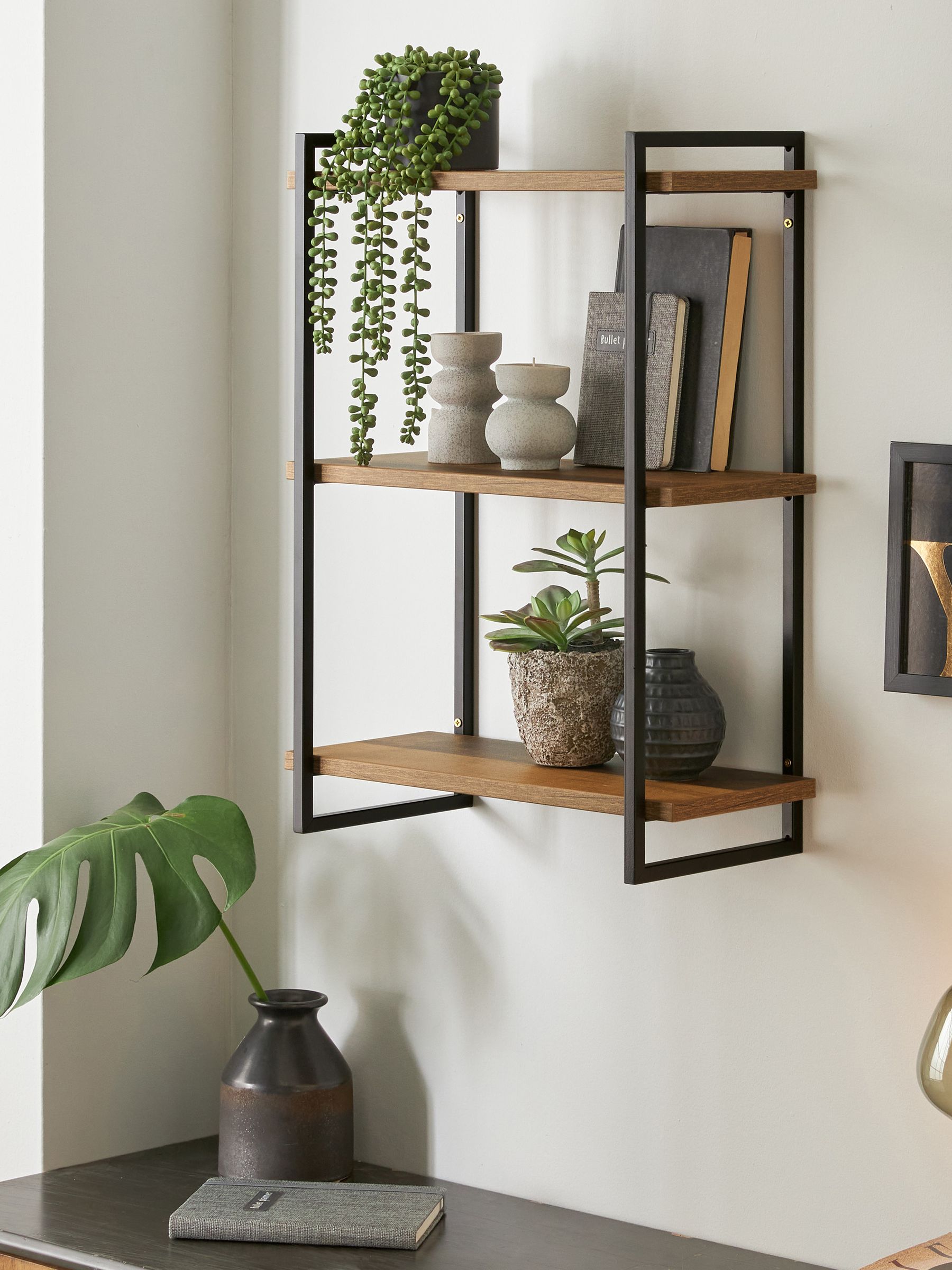 Next Dark Bronx 3 Tier Wall Shelves