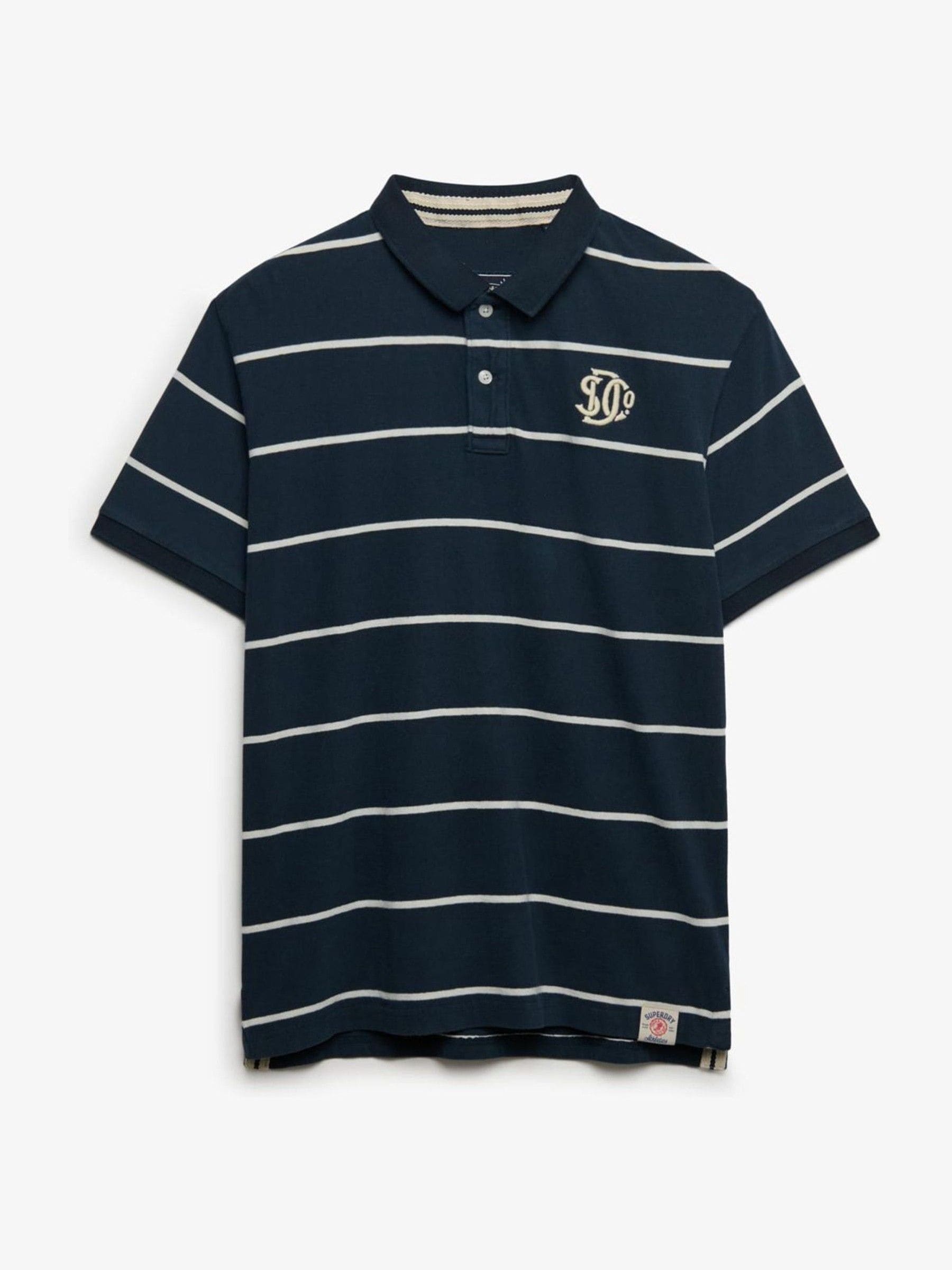 Next - Superdry Męski Niebieski Polo Shirt