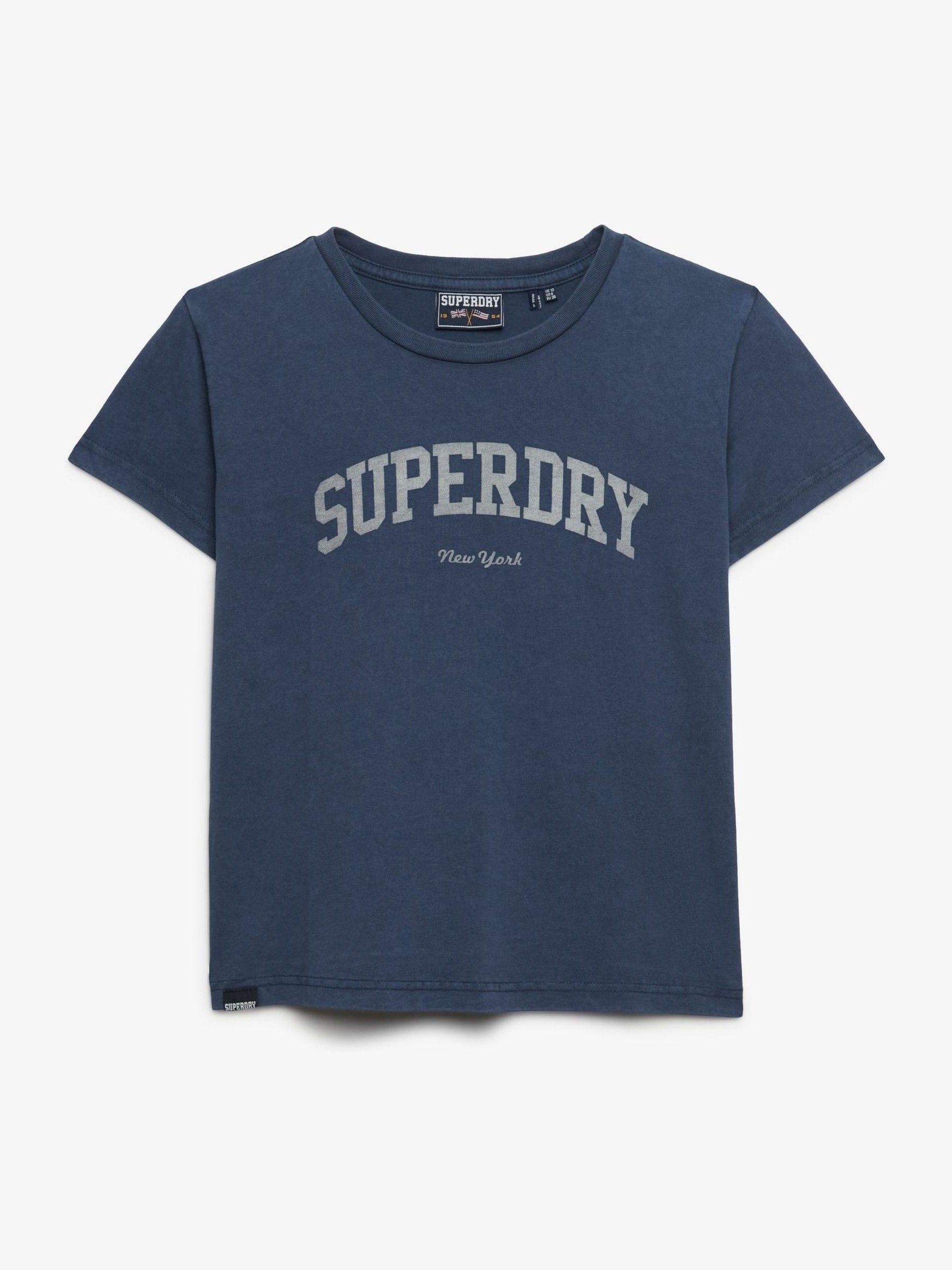 Superdry Damen Blau T-Shirt Athletic Essentials Graphic - Bild 2