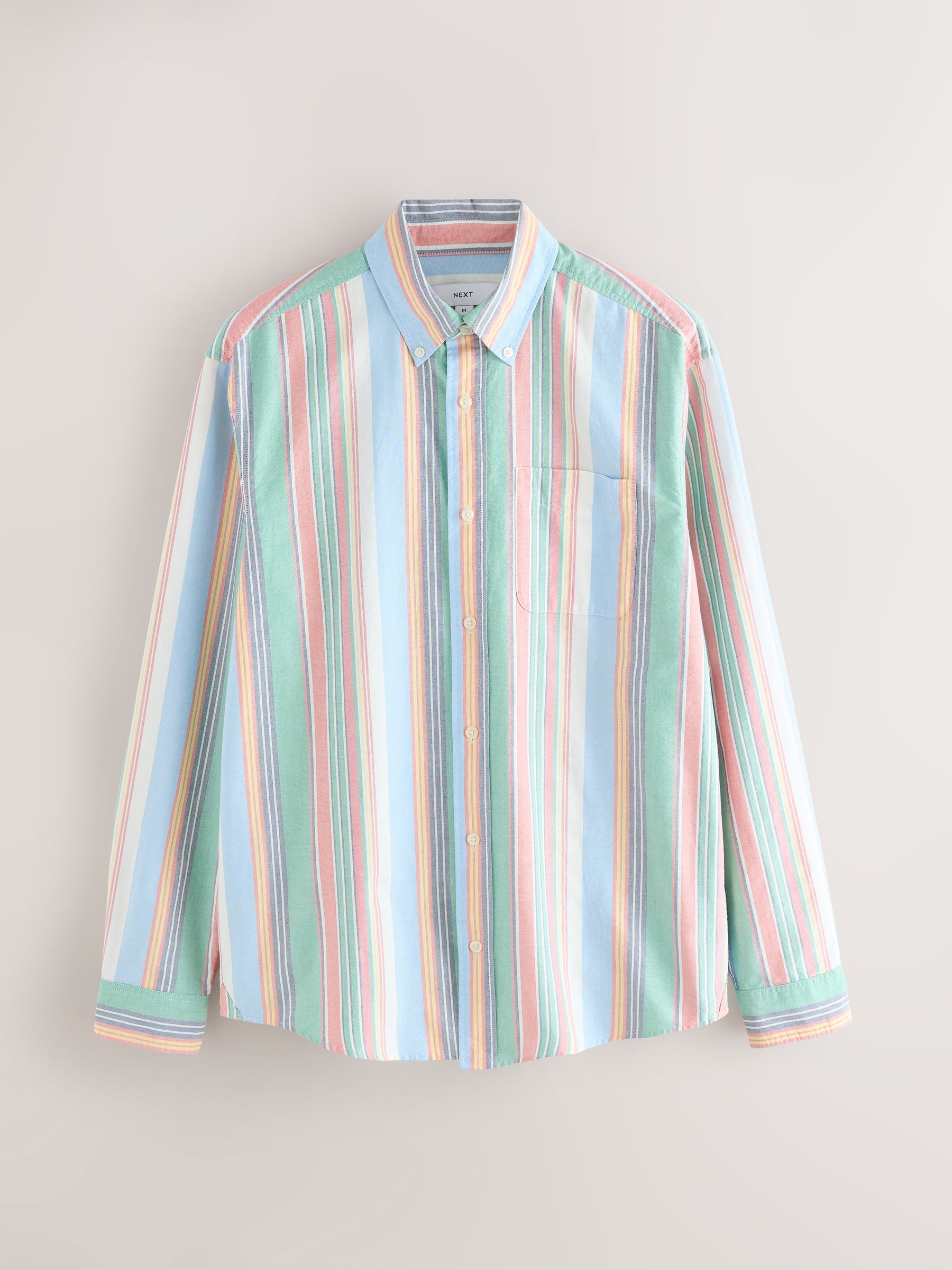 Next Uomo Multi Stripe Oxford Long Sleeve Shirt