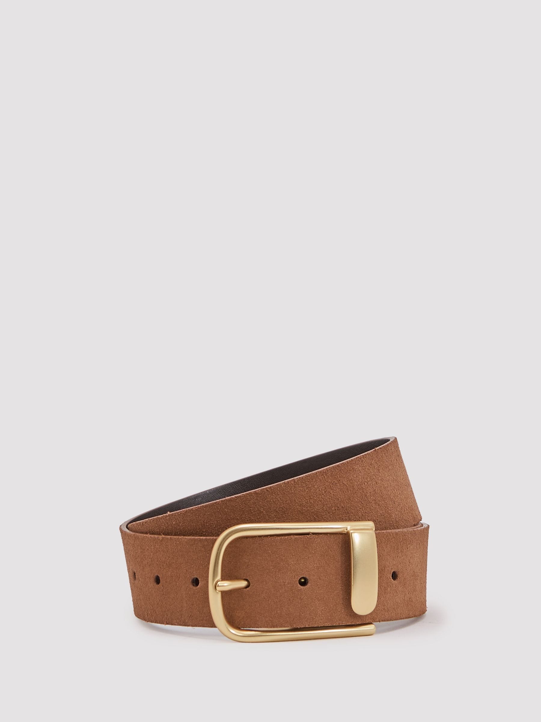 Next - Reiss Tan Iyla Leather Half Keeper Belt