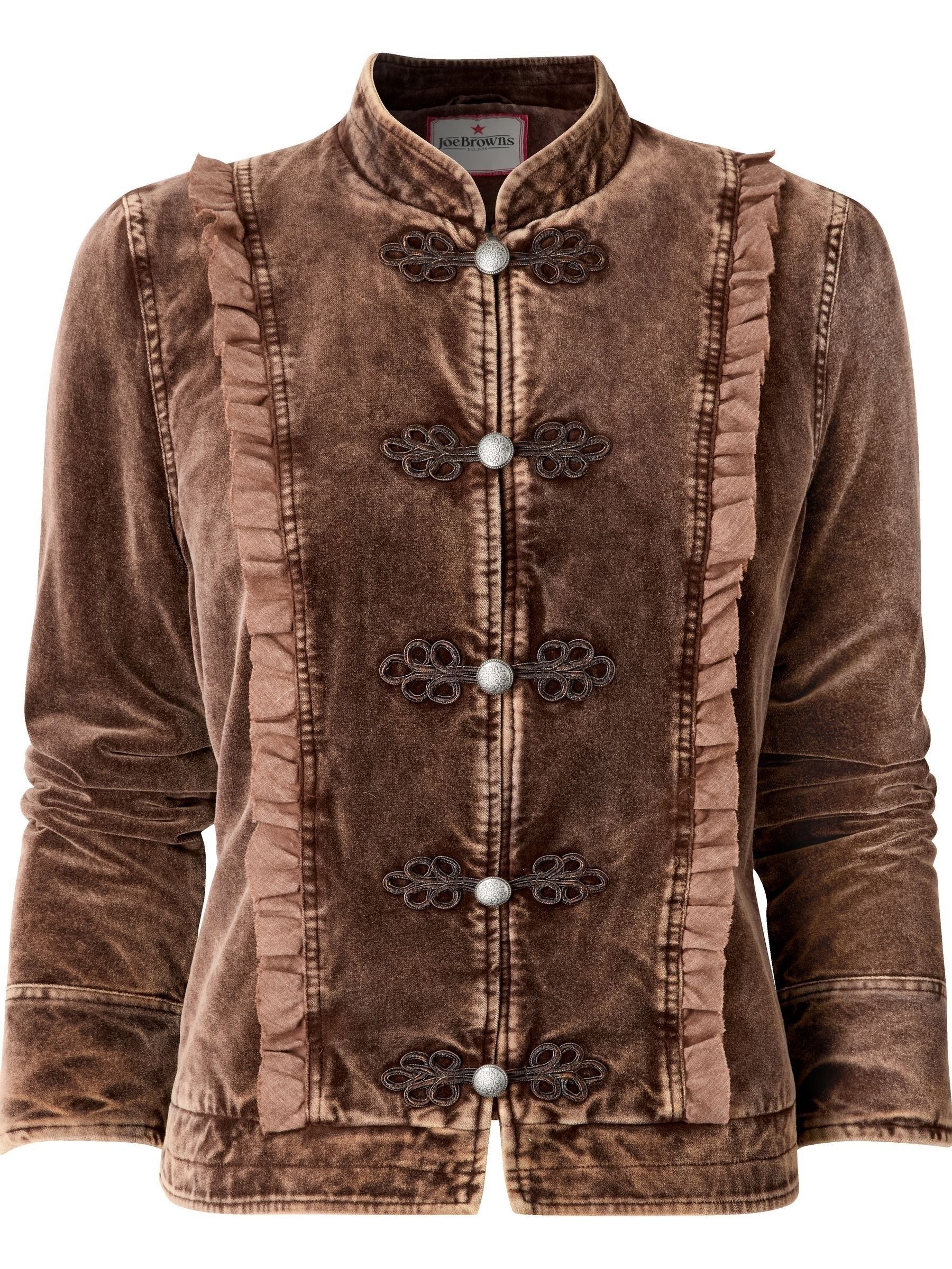 Joe Browns Brown Vintage Velvet Jacket - Image 1