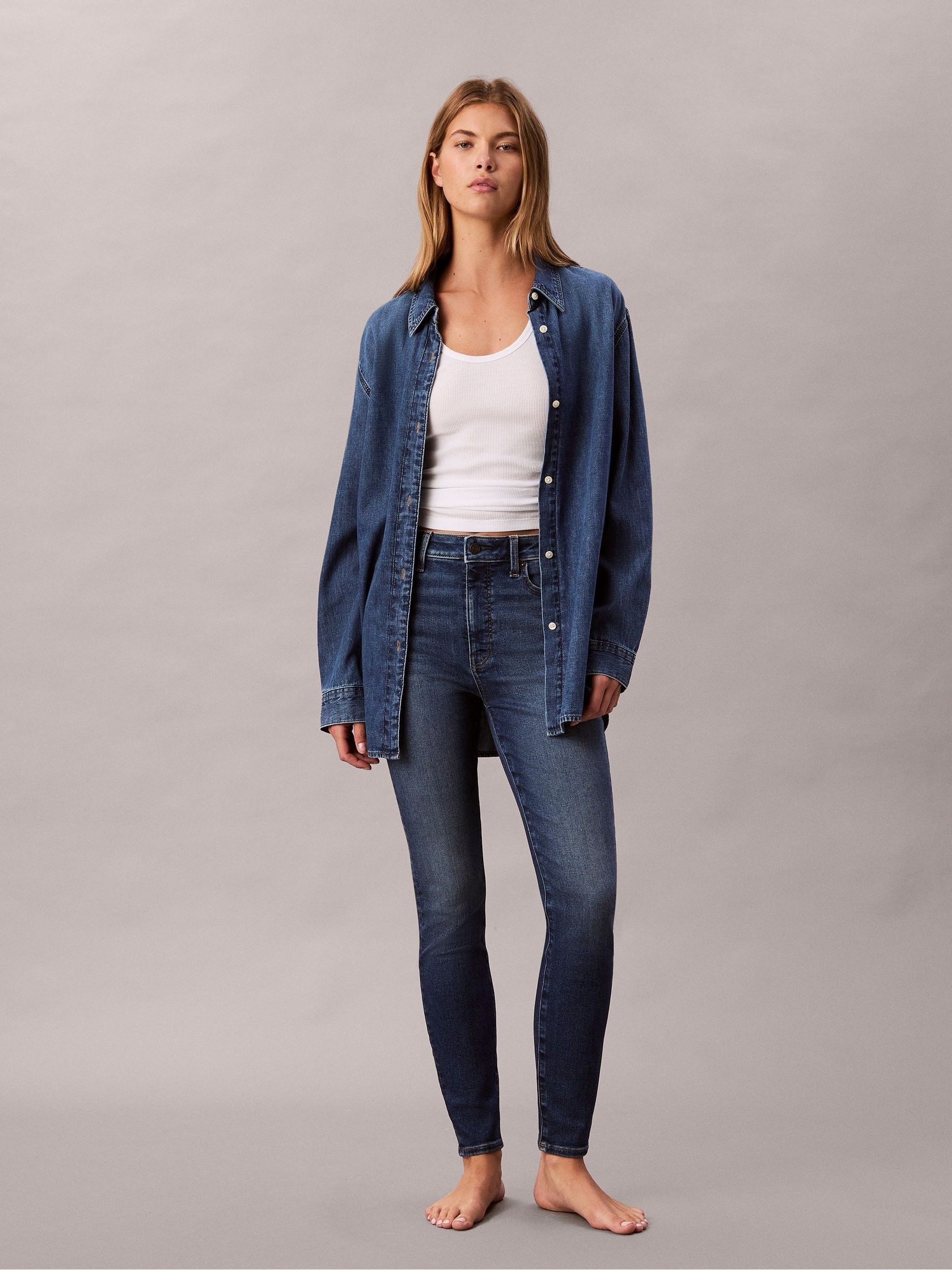 Calvin Klein Blue High Rise Skinny Jeans